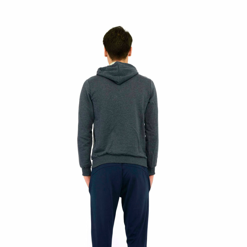 Men's Hooded Text-Print Anthracite Sweatshirt