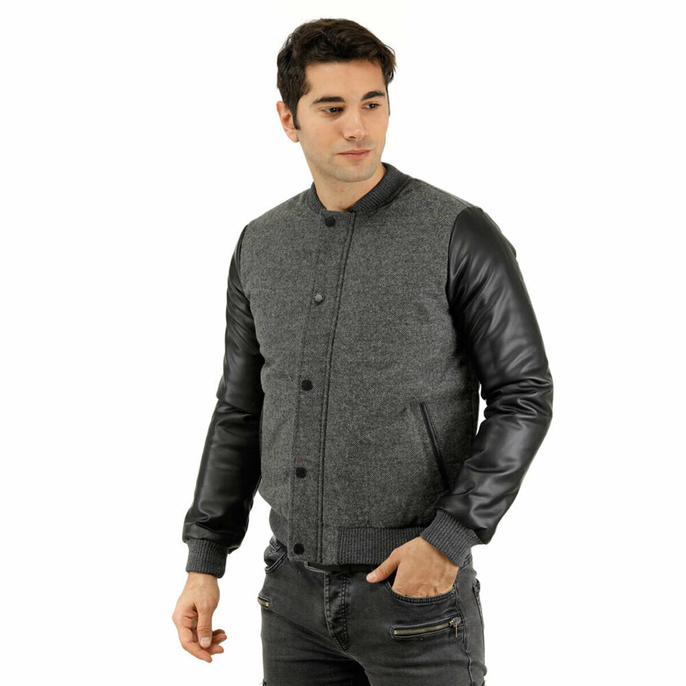 Men's Pocketed Grey Coat