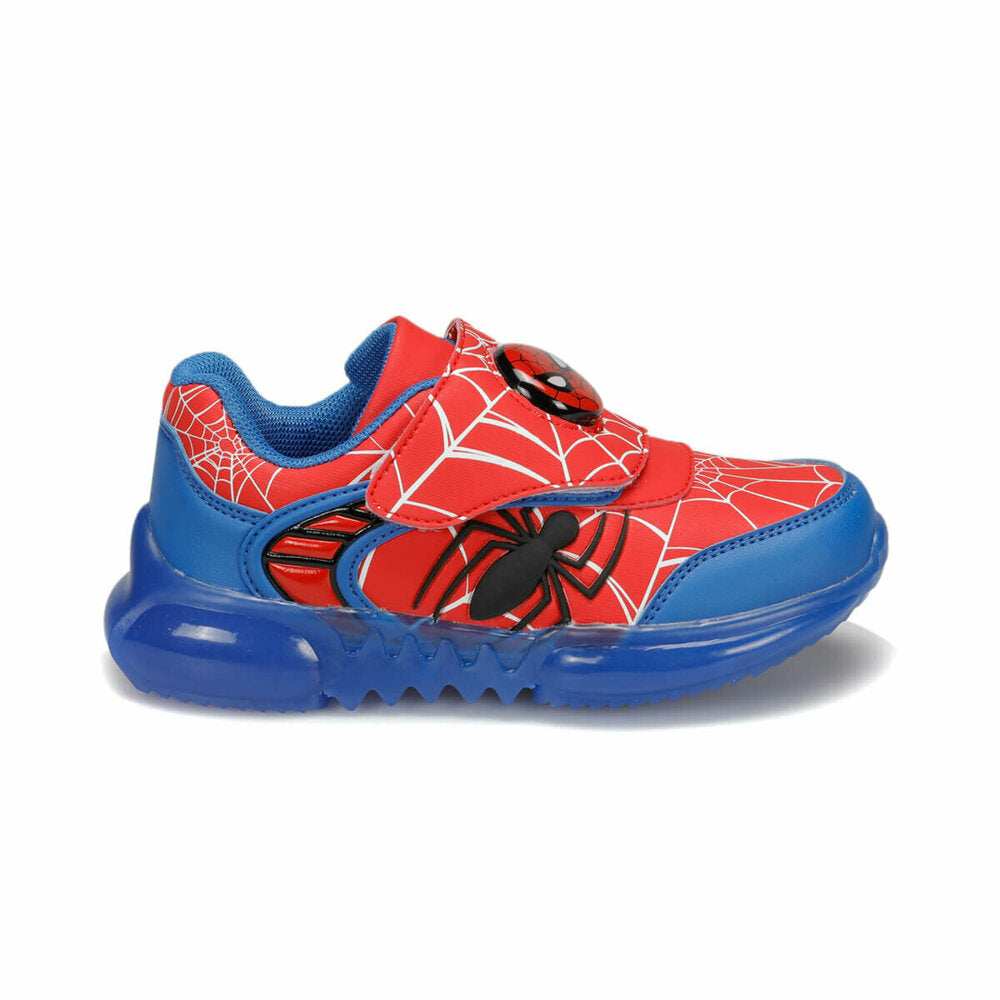 Boy's Red Spider Print Blue Sport Shoes