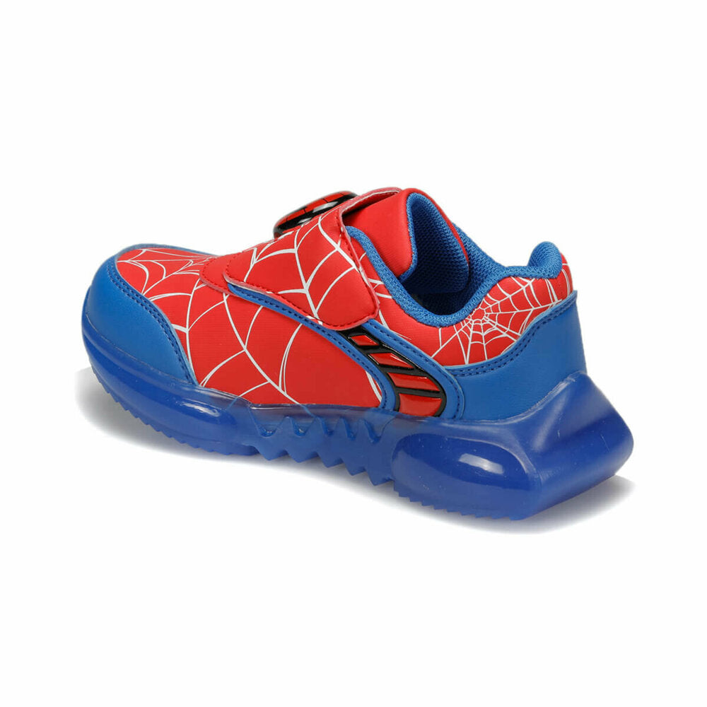 Boy's Red Spider Print Blue Sport Shoes