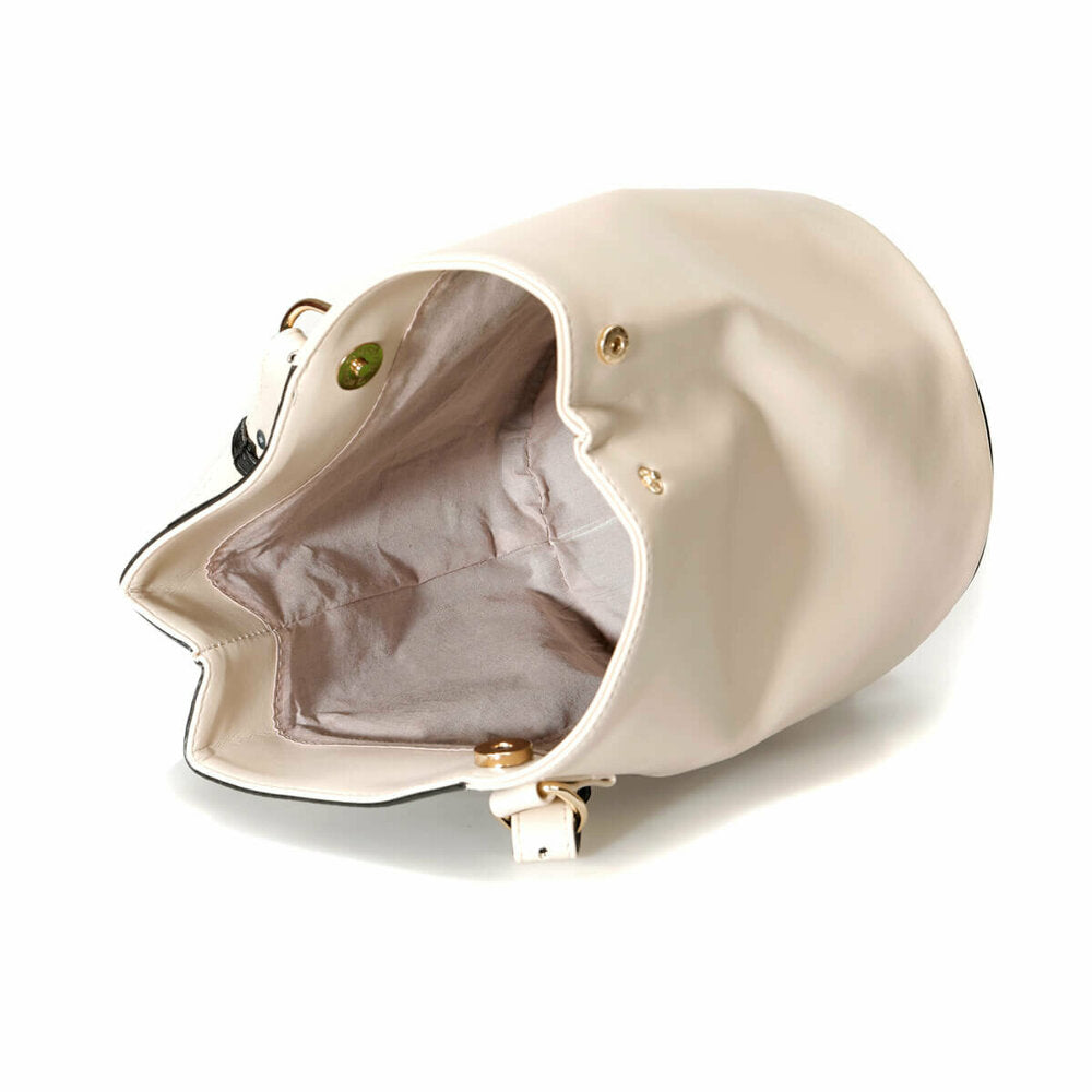 Women's Black Beige Shoulder Bag