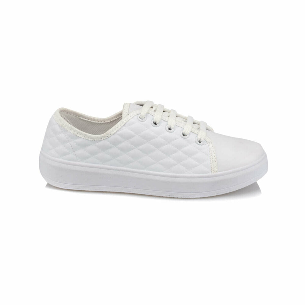 Women's Lace-up White Sneakers