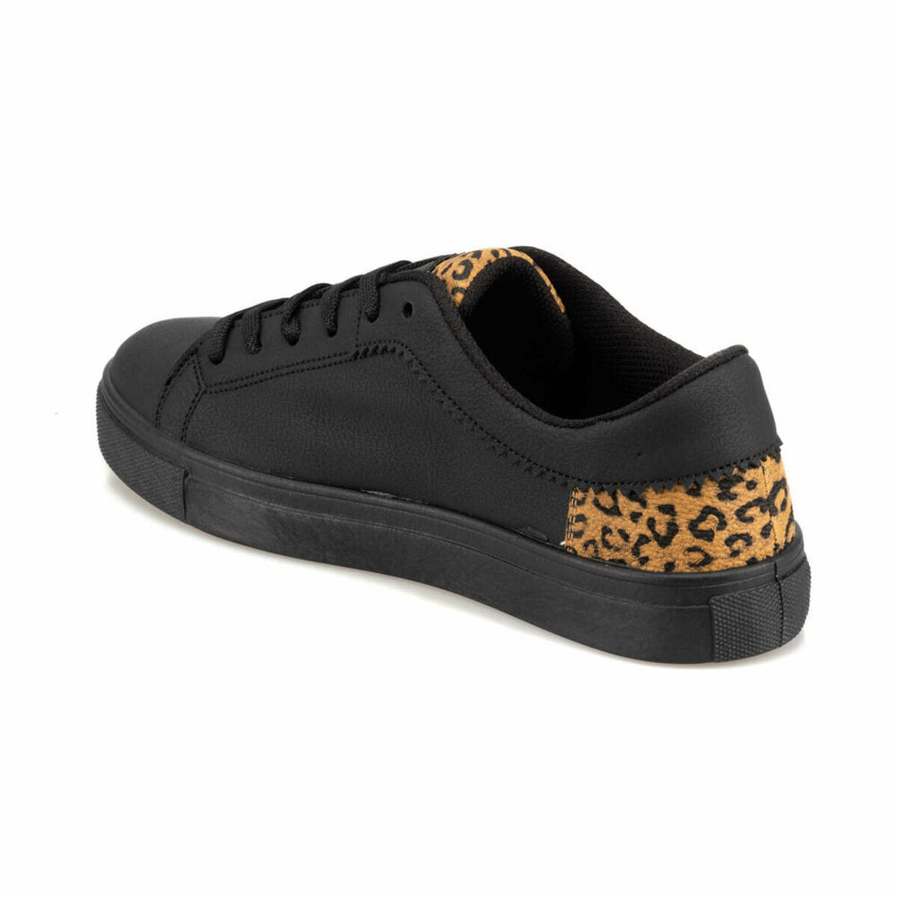 Women's Lace-up Black Sneakers