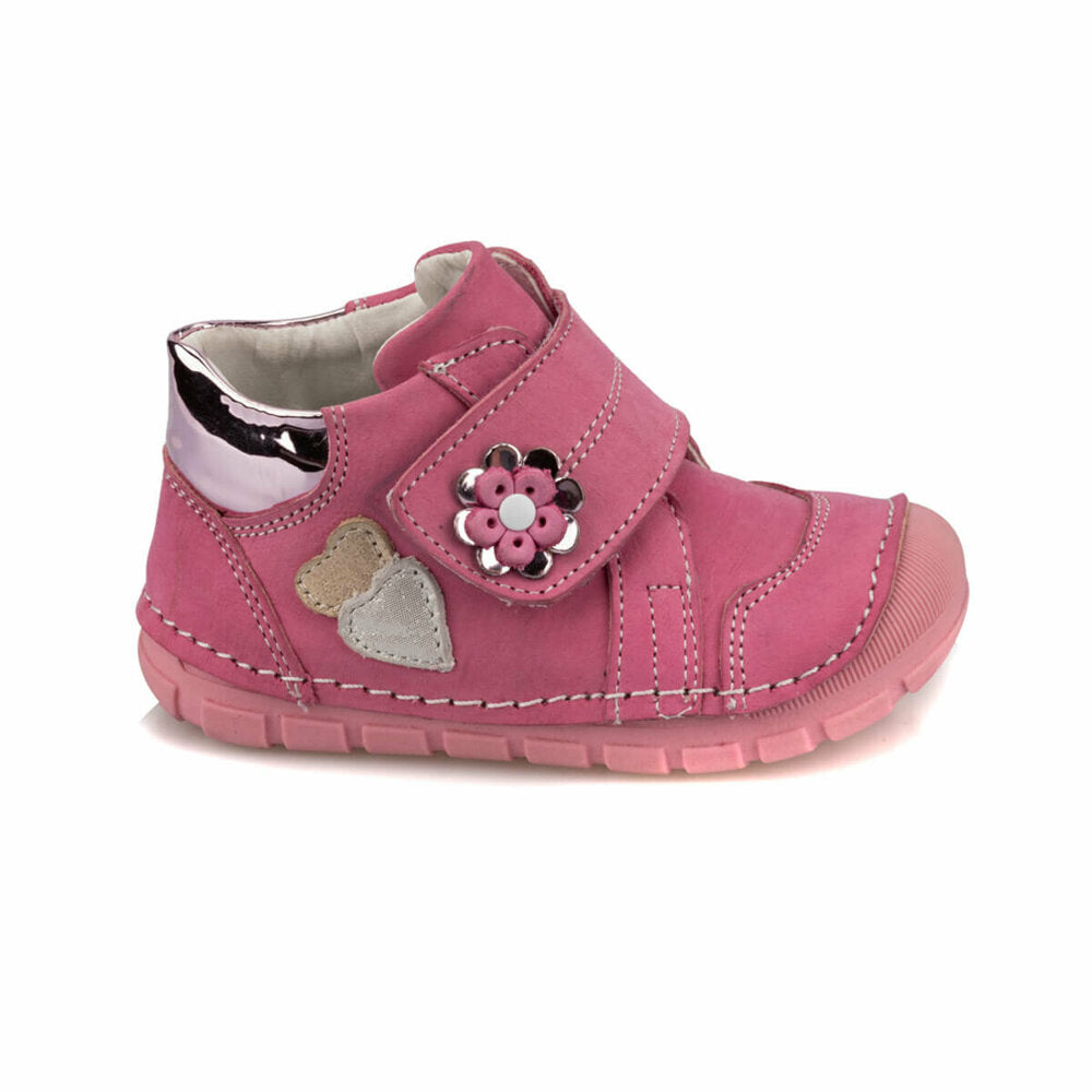 Girl's Velcro Strap Pink Sneakers