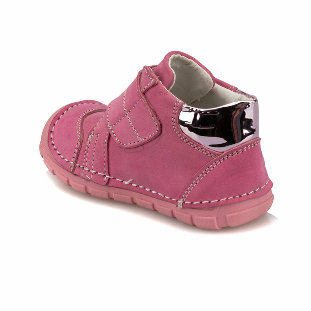 Girl's Velcro Strap Pink Sneakers