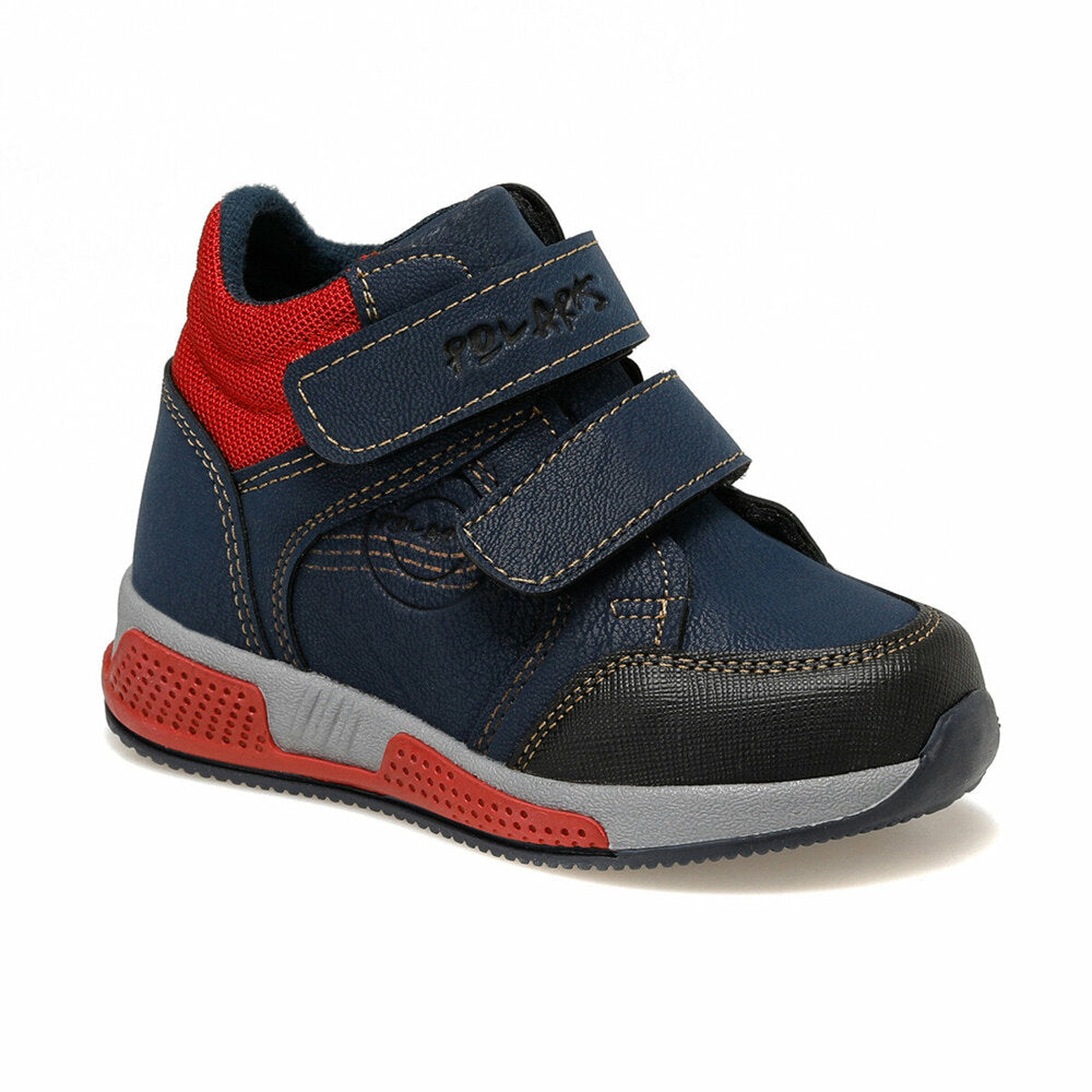 Boy's Velcro Strap Navy Blue Boots