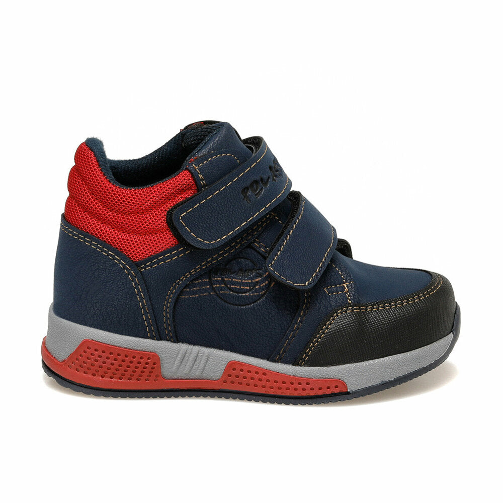Boy's Velcro Strap Navy Blue Boots