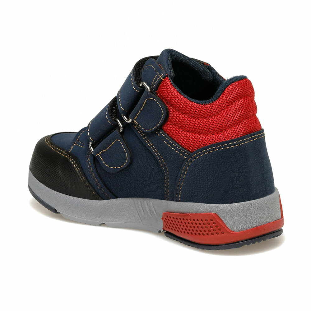 Boy's Velcro Strap Navy Blue Boots