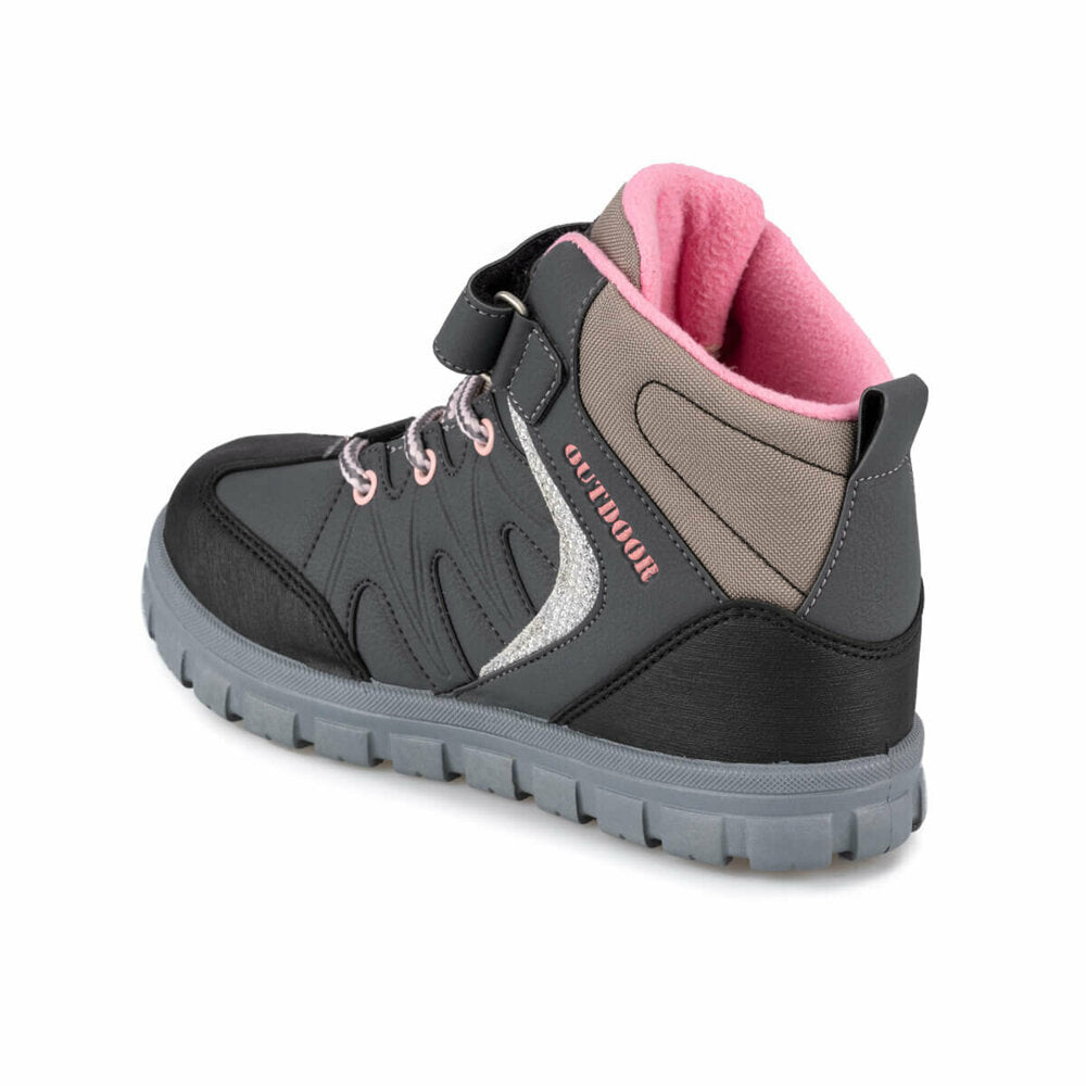 Girl's Grey Outdoor Boots