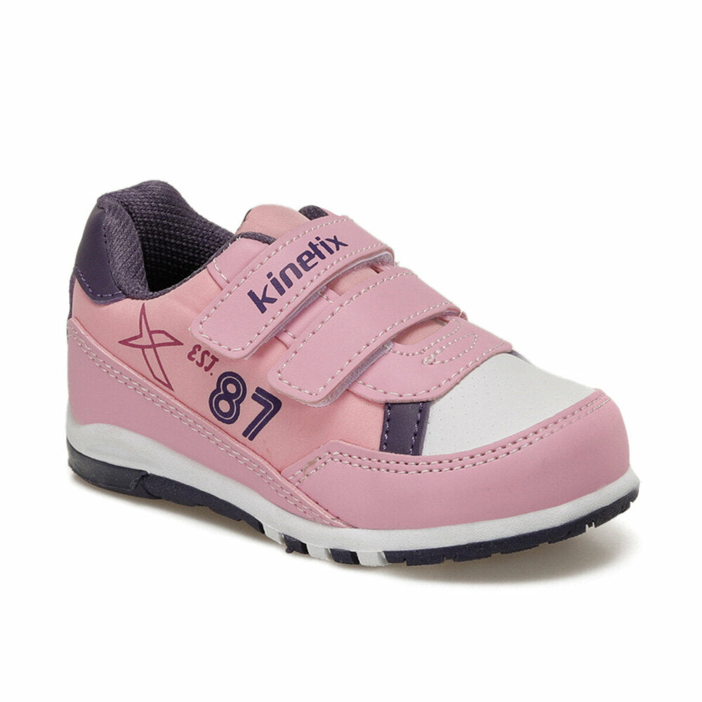 Girl's Velcro Strap Fuchsia Sneakers
