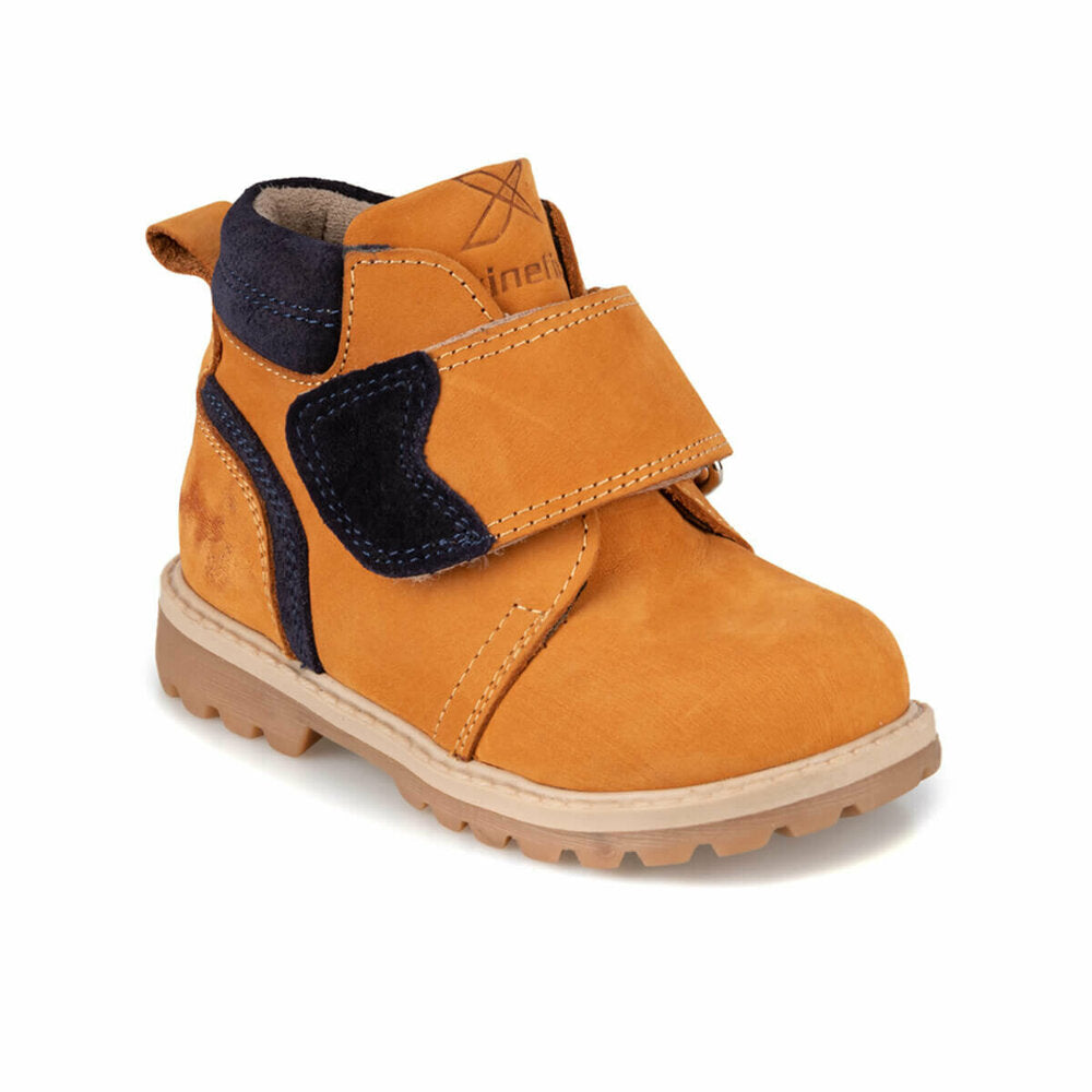 Boy's Velcro Strap Mustard Boots