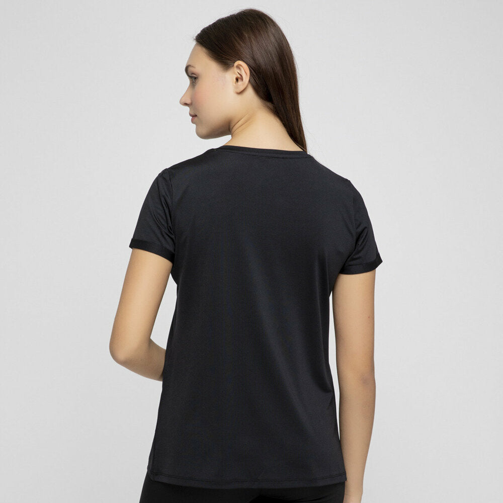 Women's Printed Black T-shirt