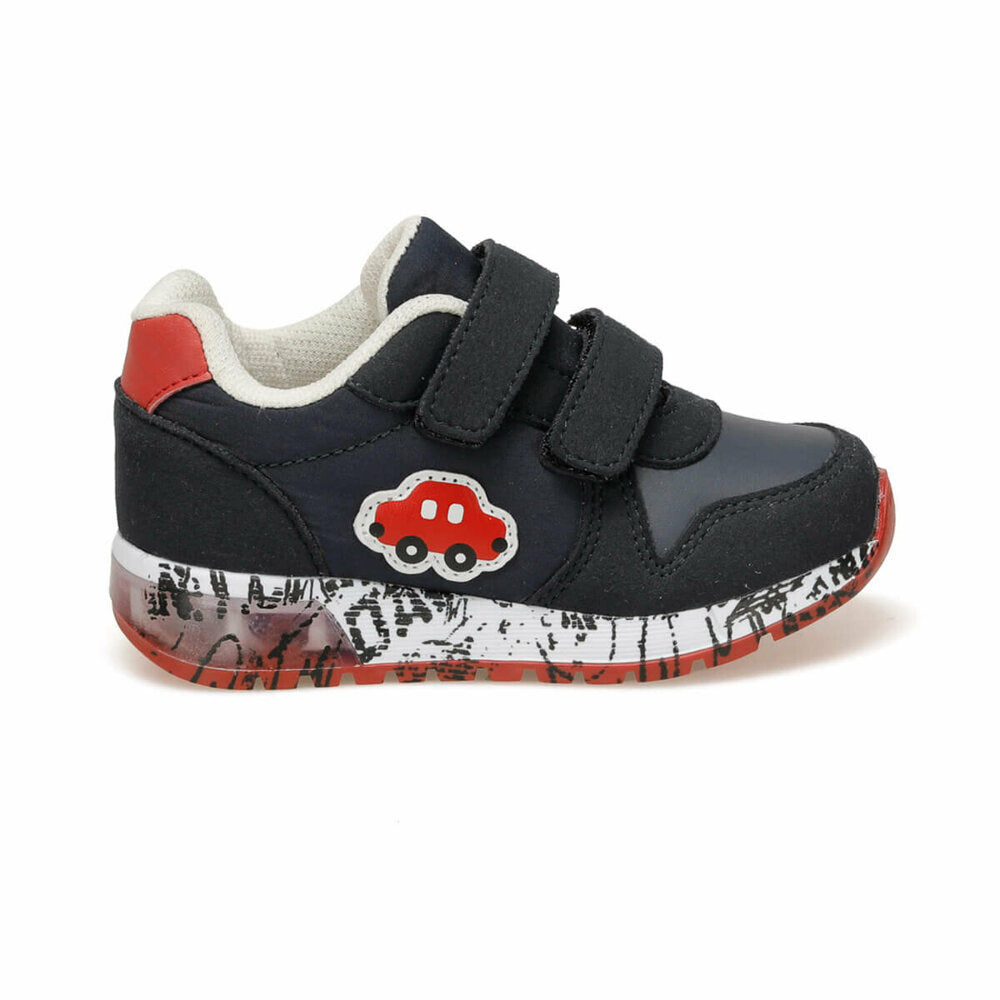 Boy's Velcro Strap Navy Blue Sport Shoes