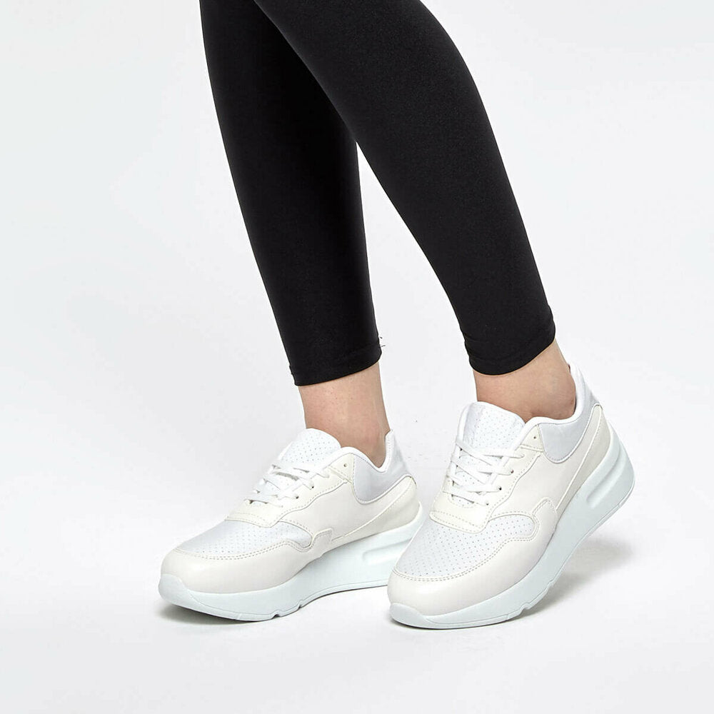 Women's Lace-up White Sneakers