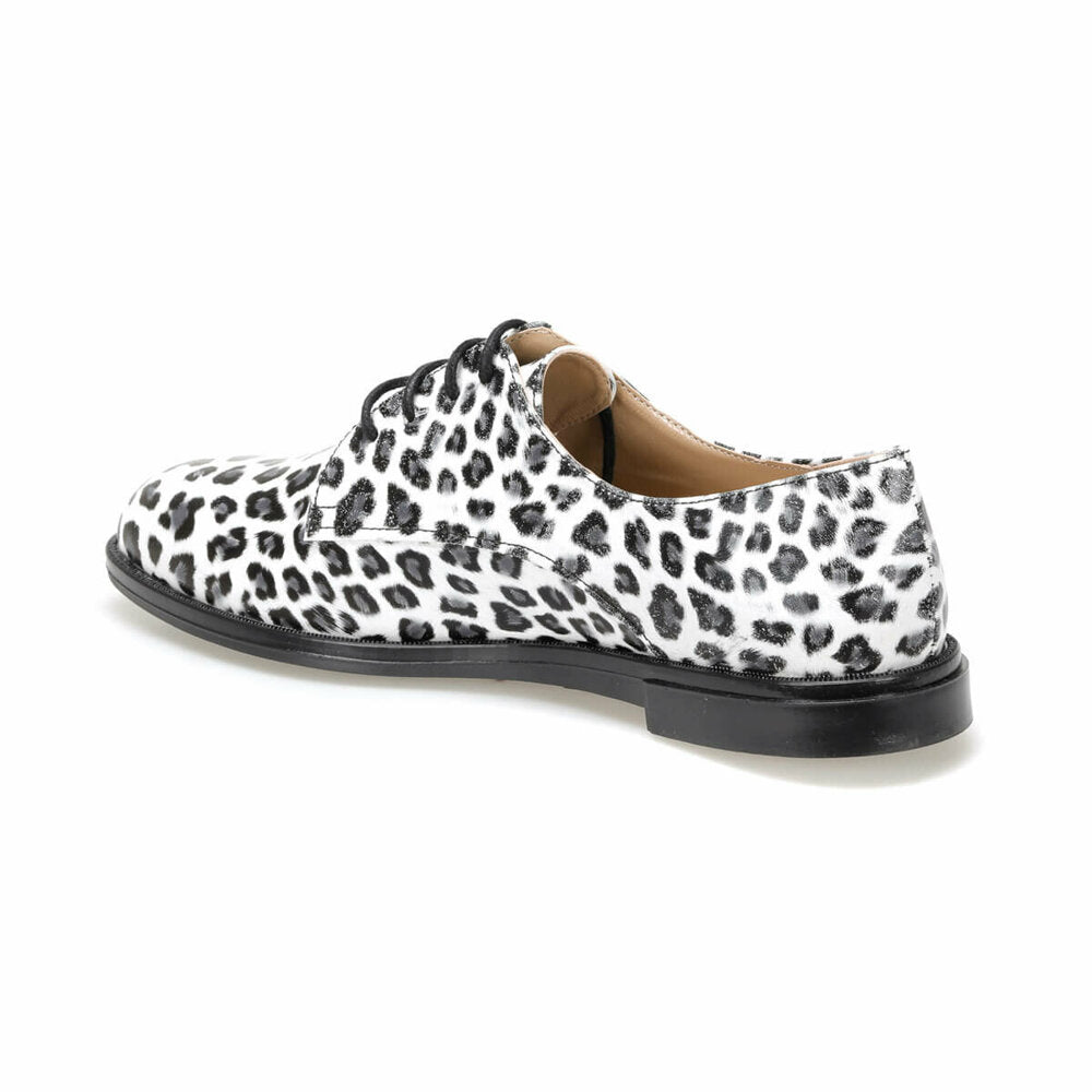 Women's Leopard Patterned White Babette