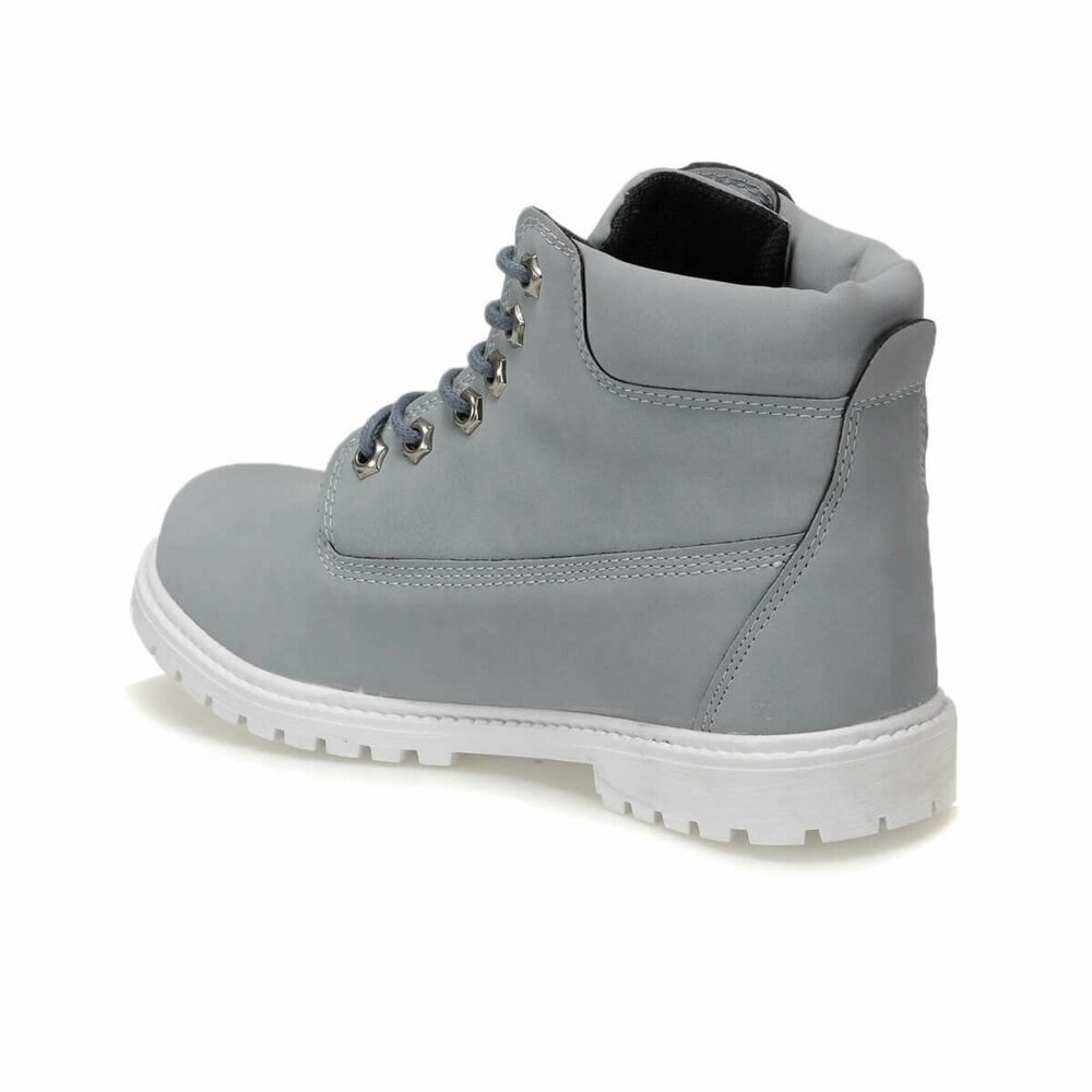 Women's Lace-up Grey Boots