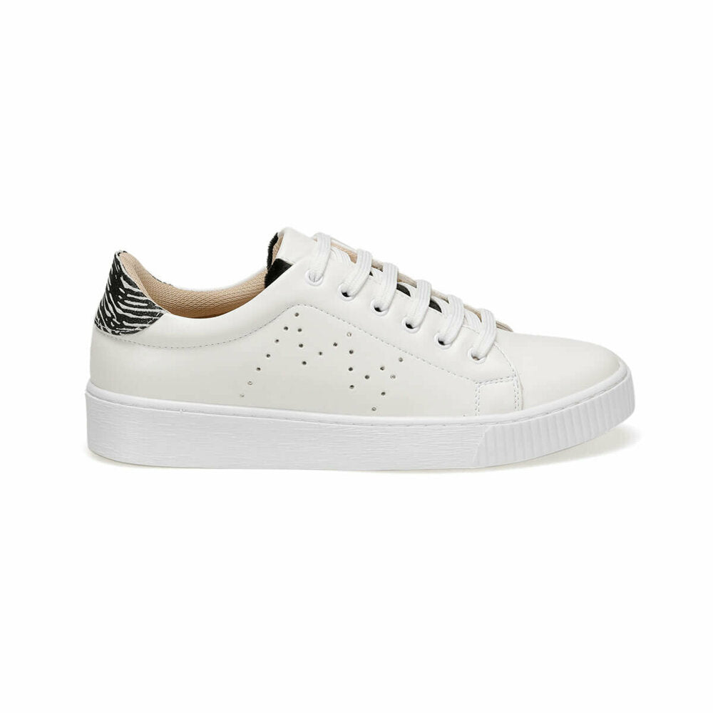 Women's Lace-up White Sneakers