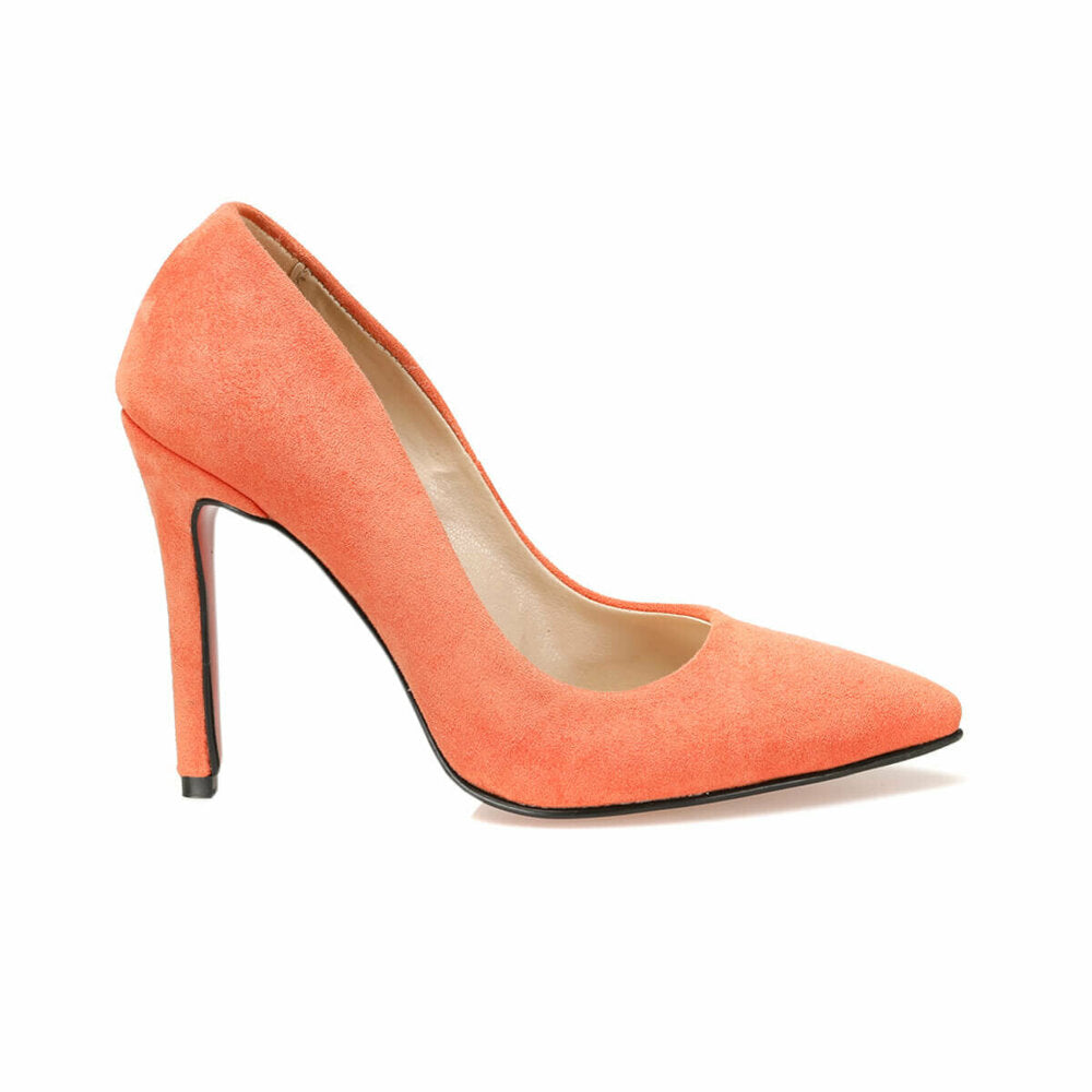 Women's Light Pink Suede Stiletto Shoes