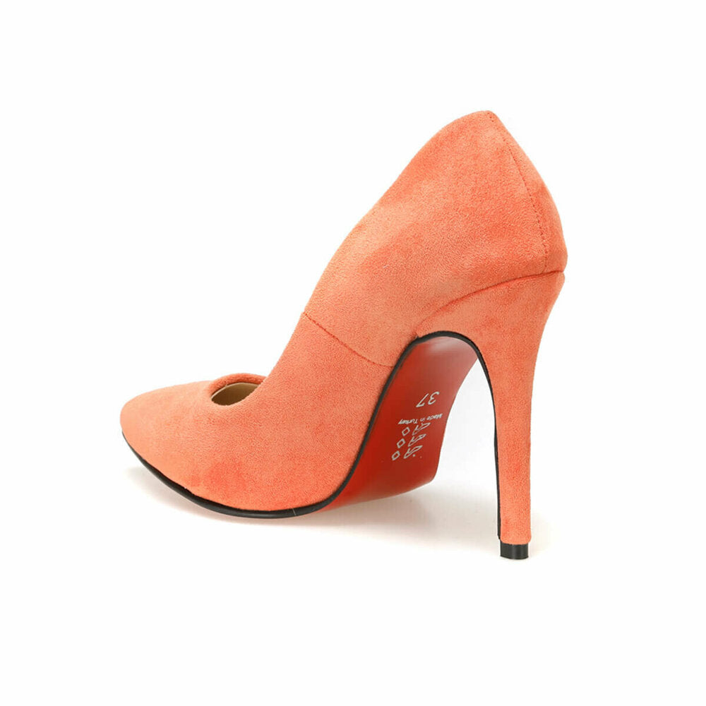 Women's Light Pink Suede Stiletto Shoes
