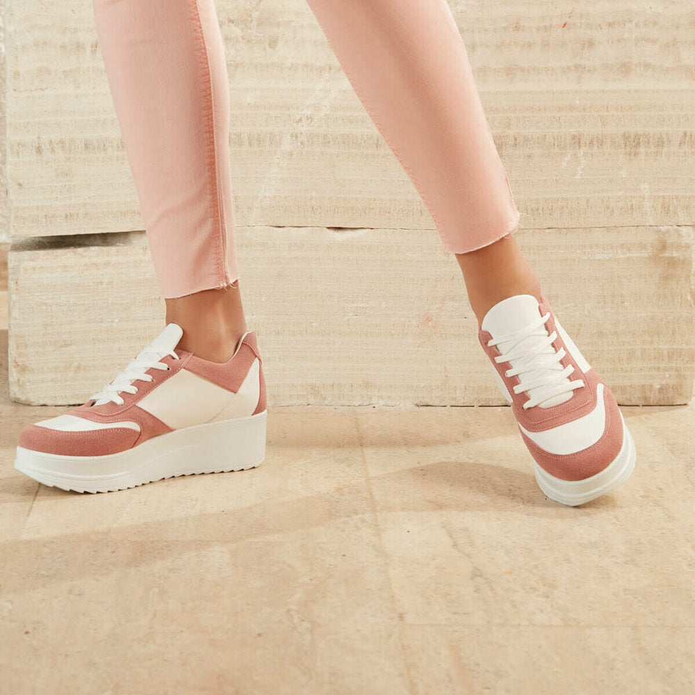 Women's Powder Rose White Sneakers