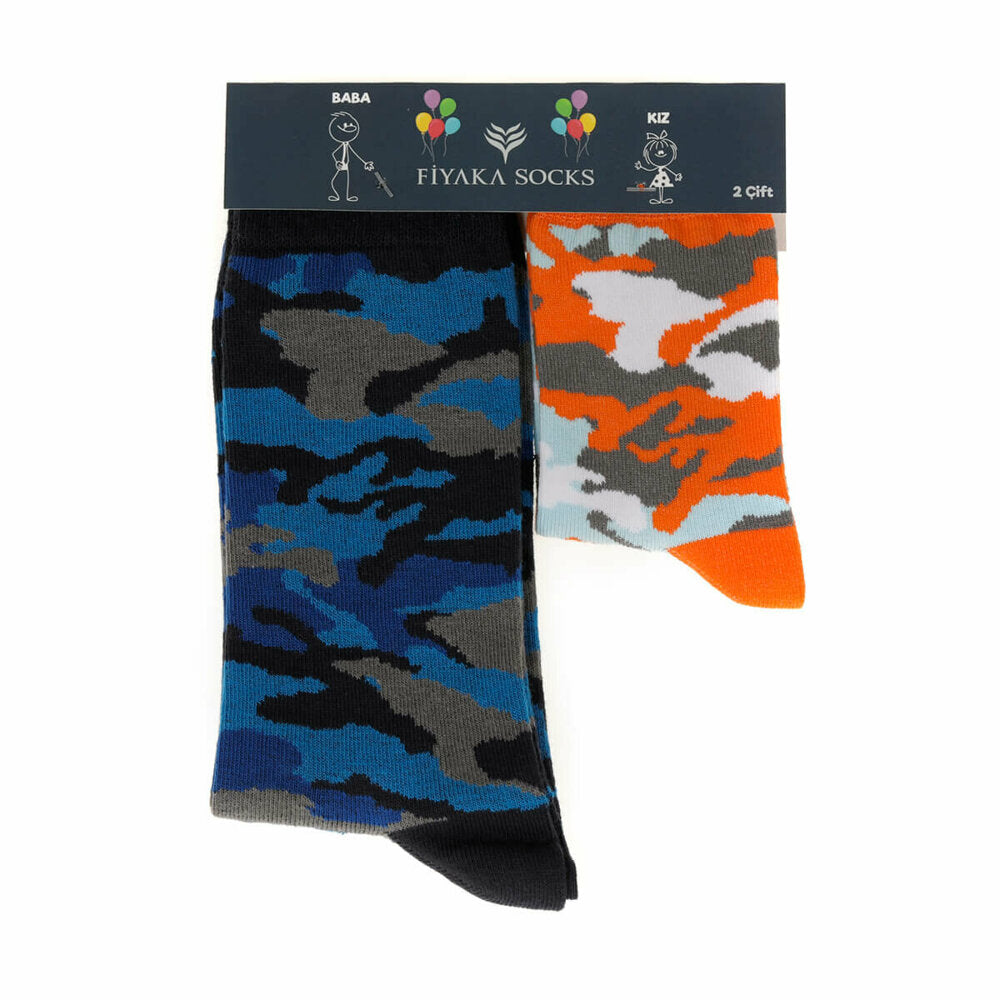 Father Son Camo Pattern Saxe Socks