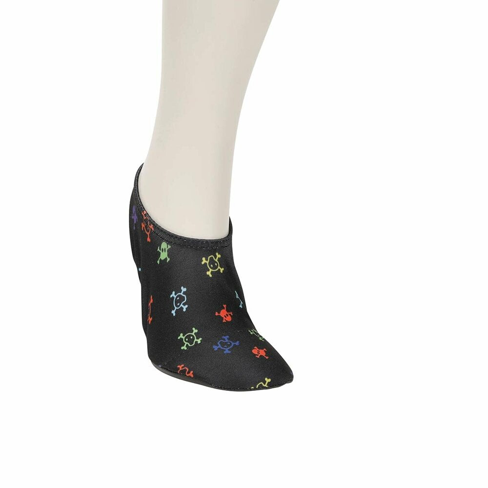 Boy's Printed Black Socks