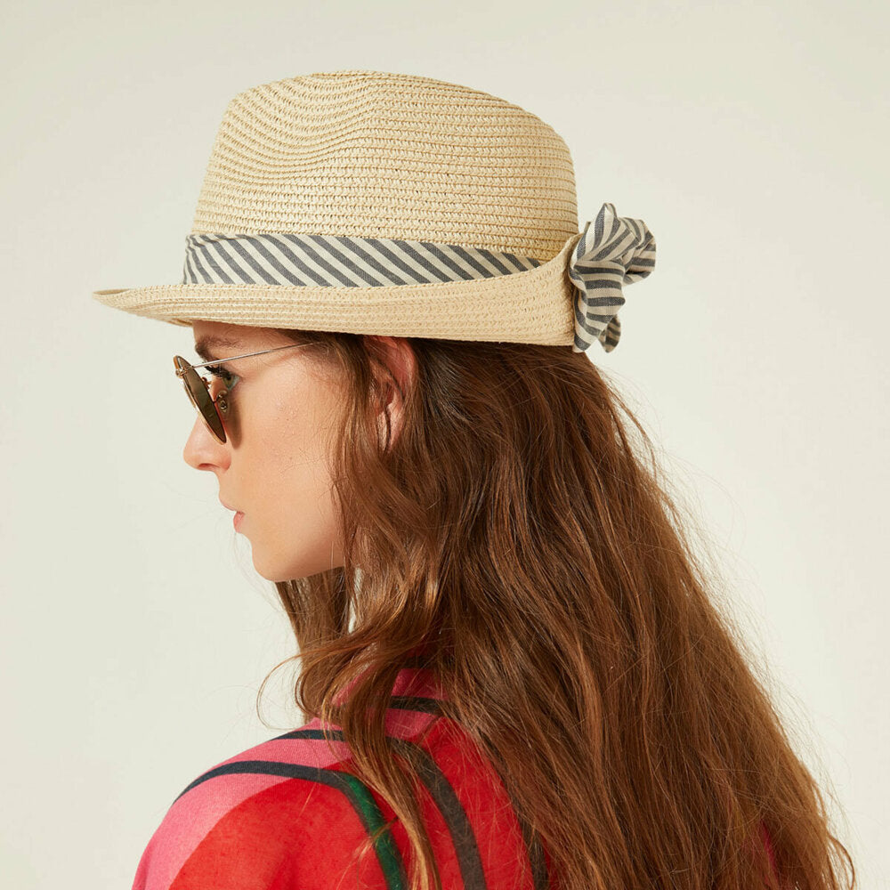 Women's Beige Straw Hat