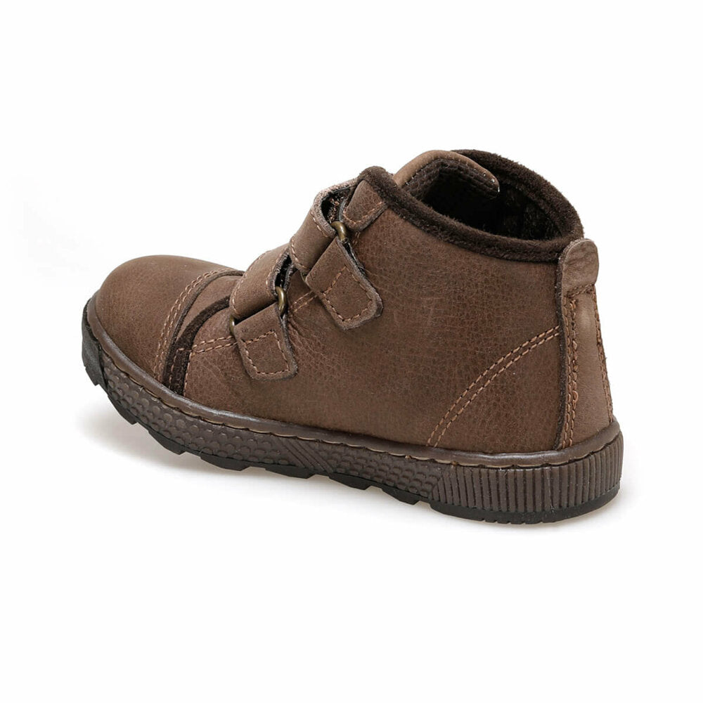 Boy's Velcro Strap Brown Casual Shoes