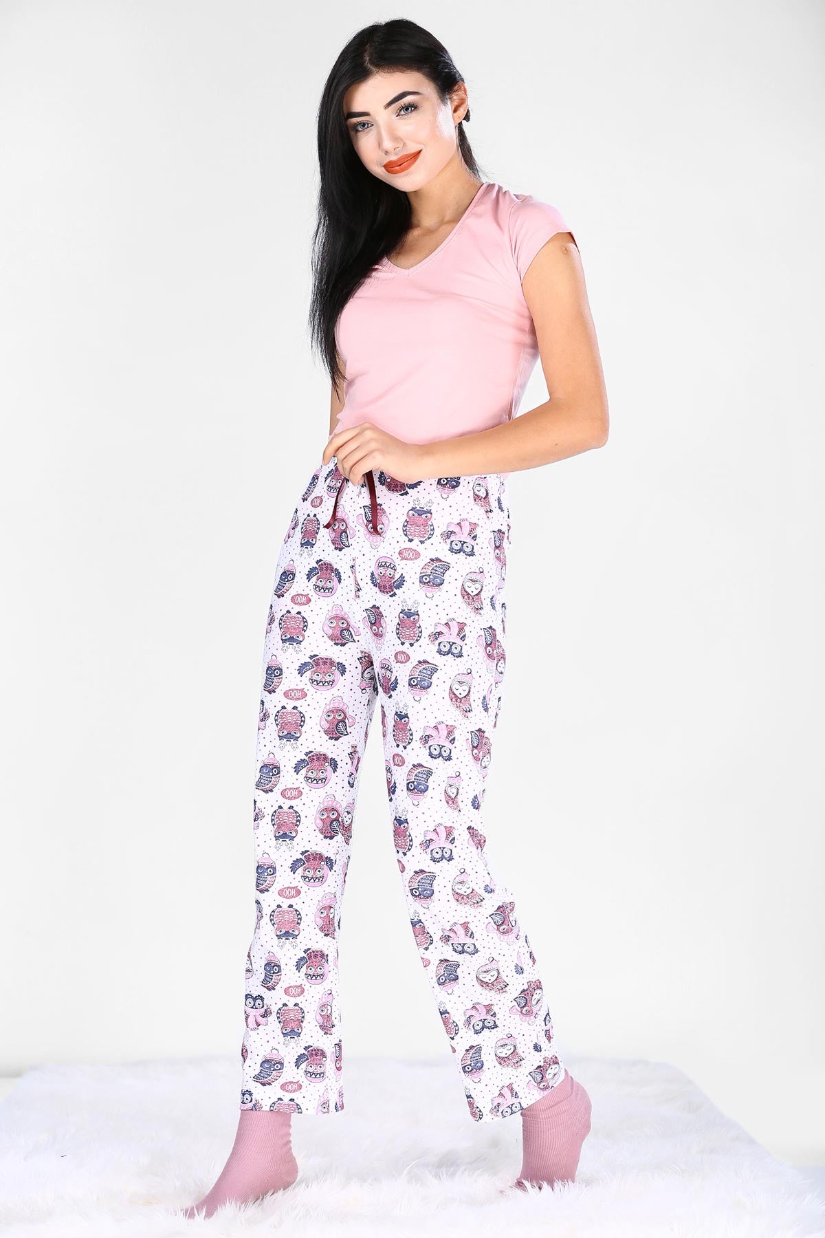 Women's Patterned Damson Pajama Pants