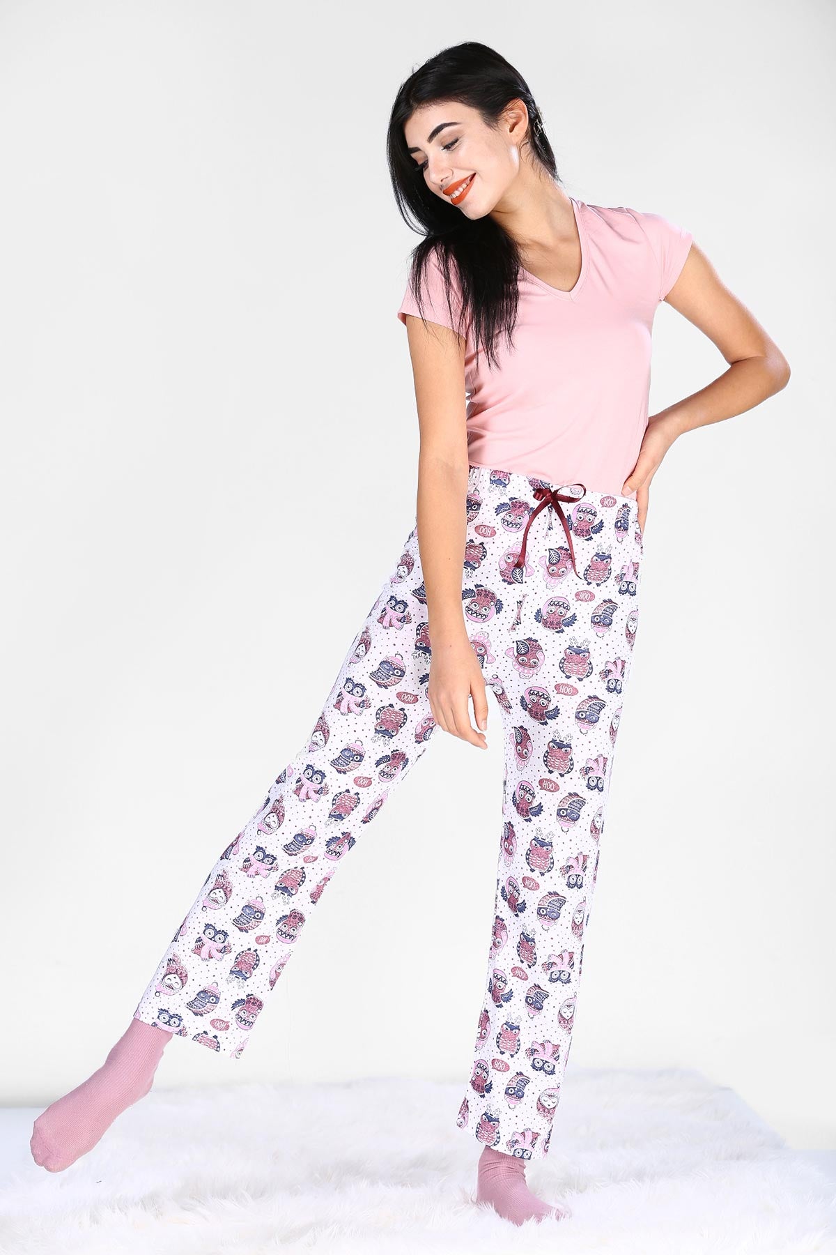 Women's Patterned Damson Pajama Pants