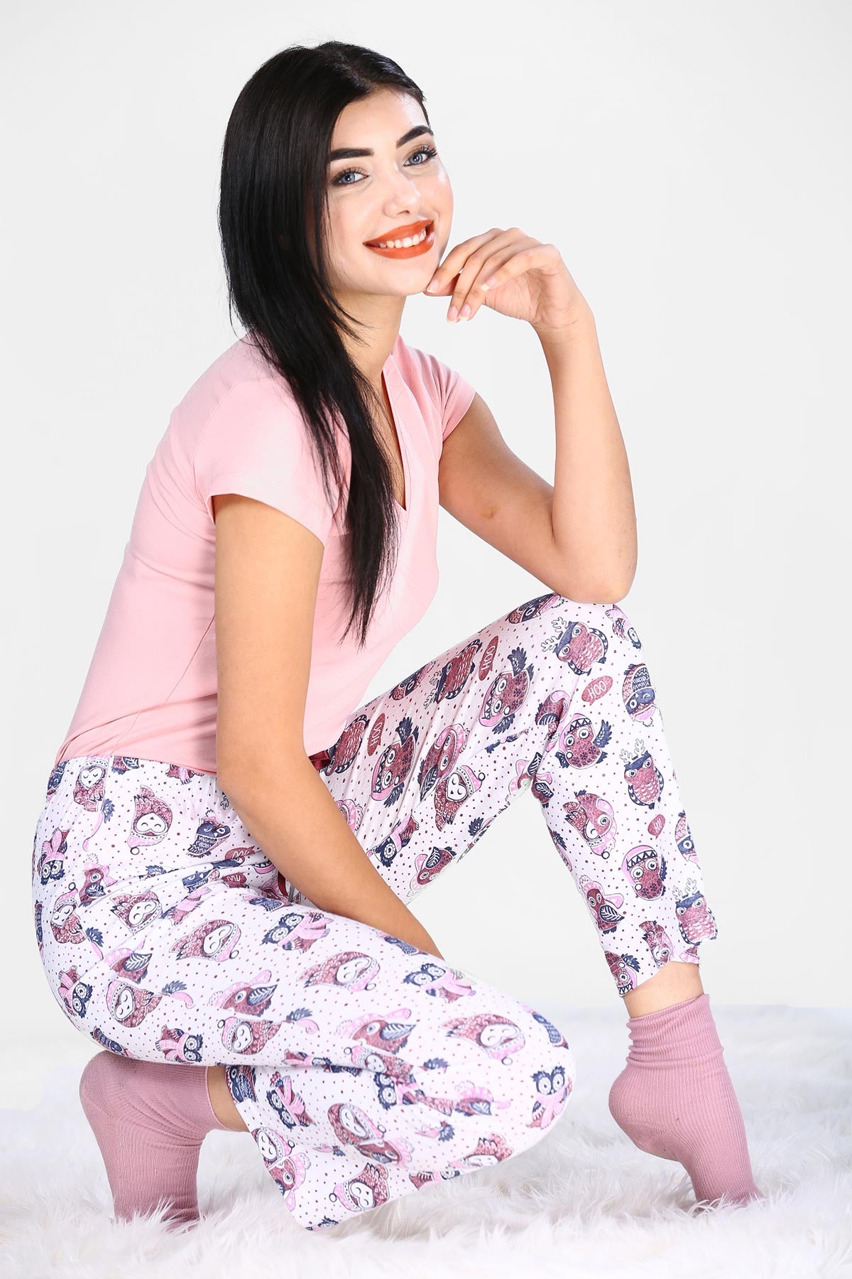 Women's Patterned Damson Pajama Pants