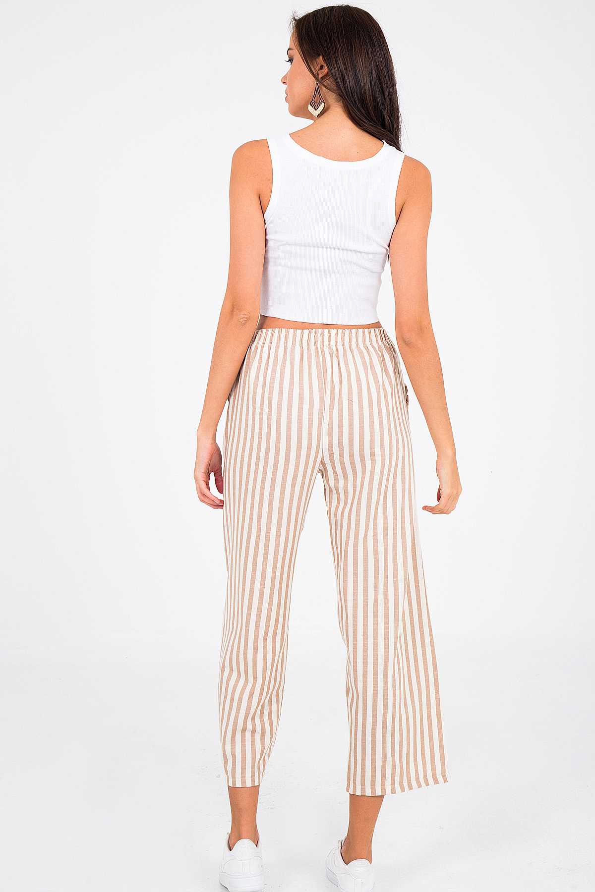 Women's Striped Mink Pants