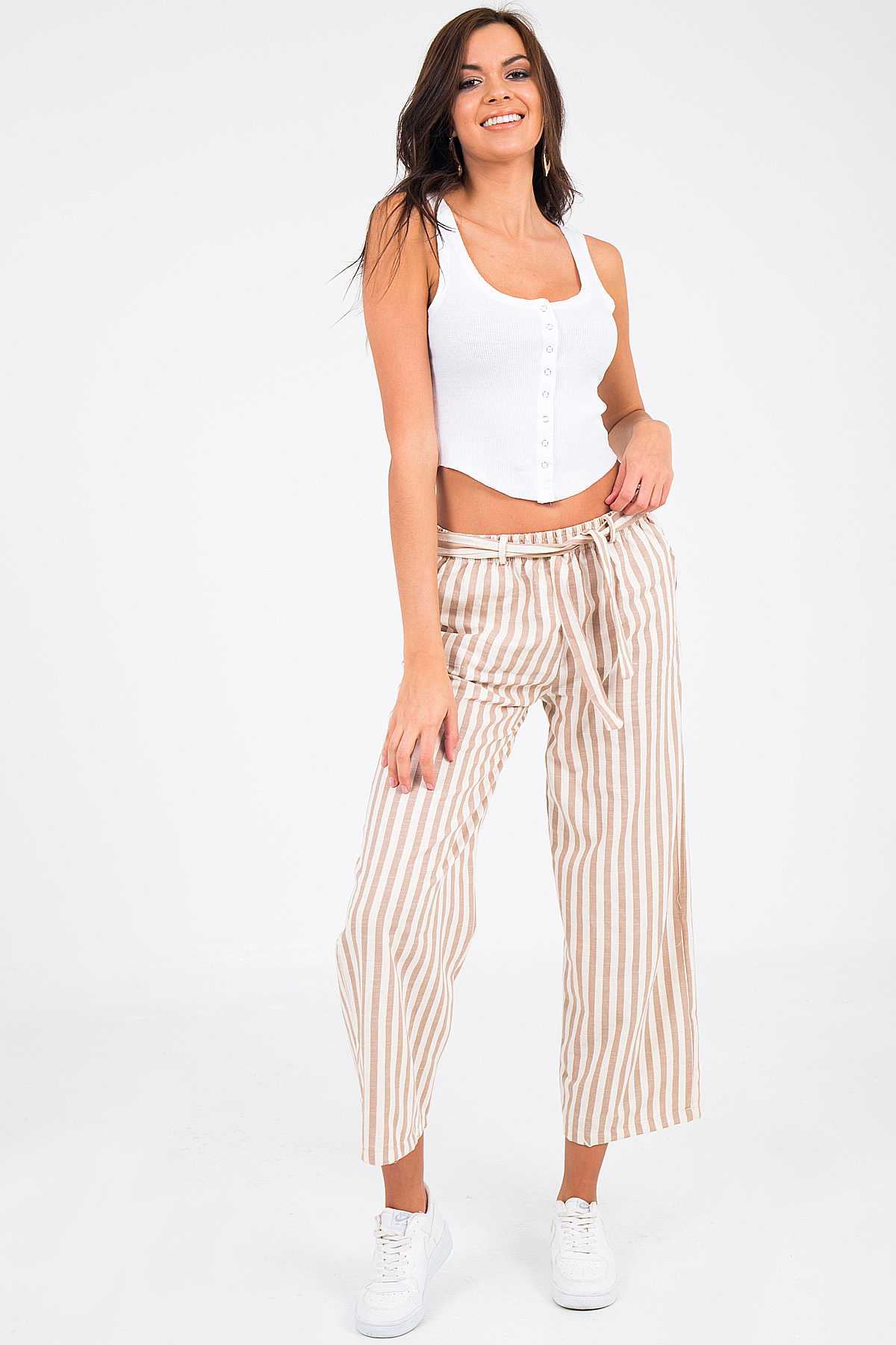 Women's Striped Mink Pants