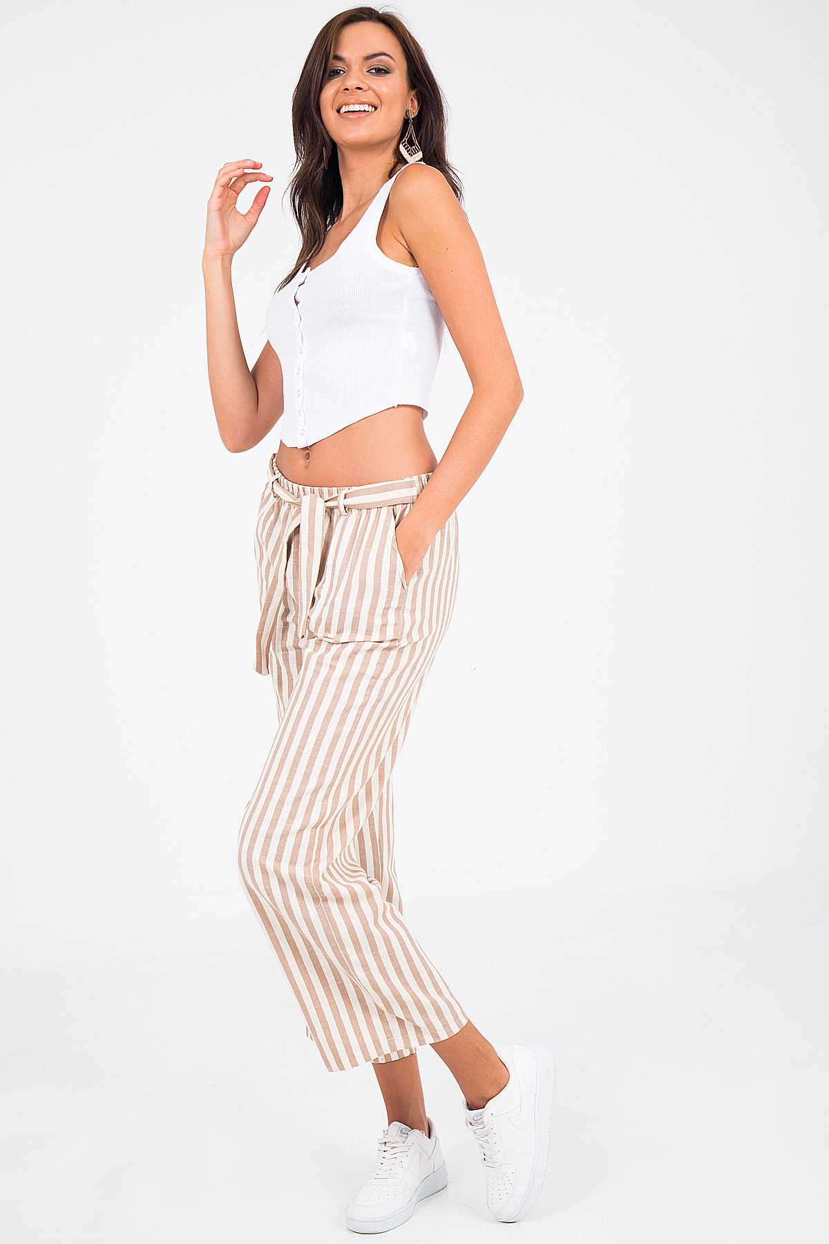 Women's Striped Mink Pants