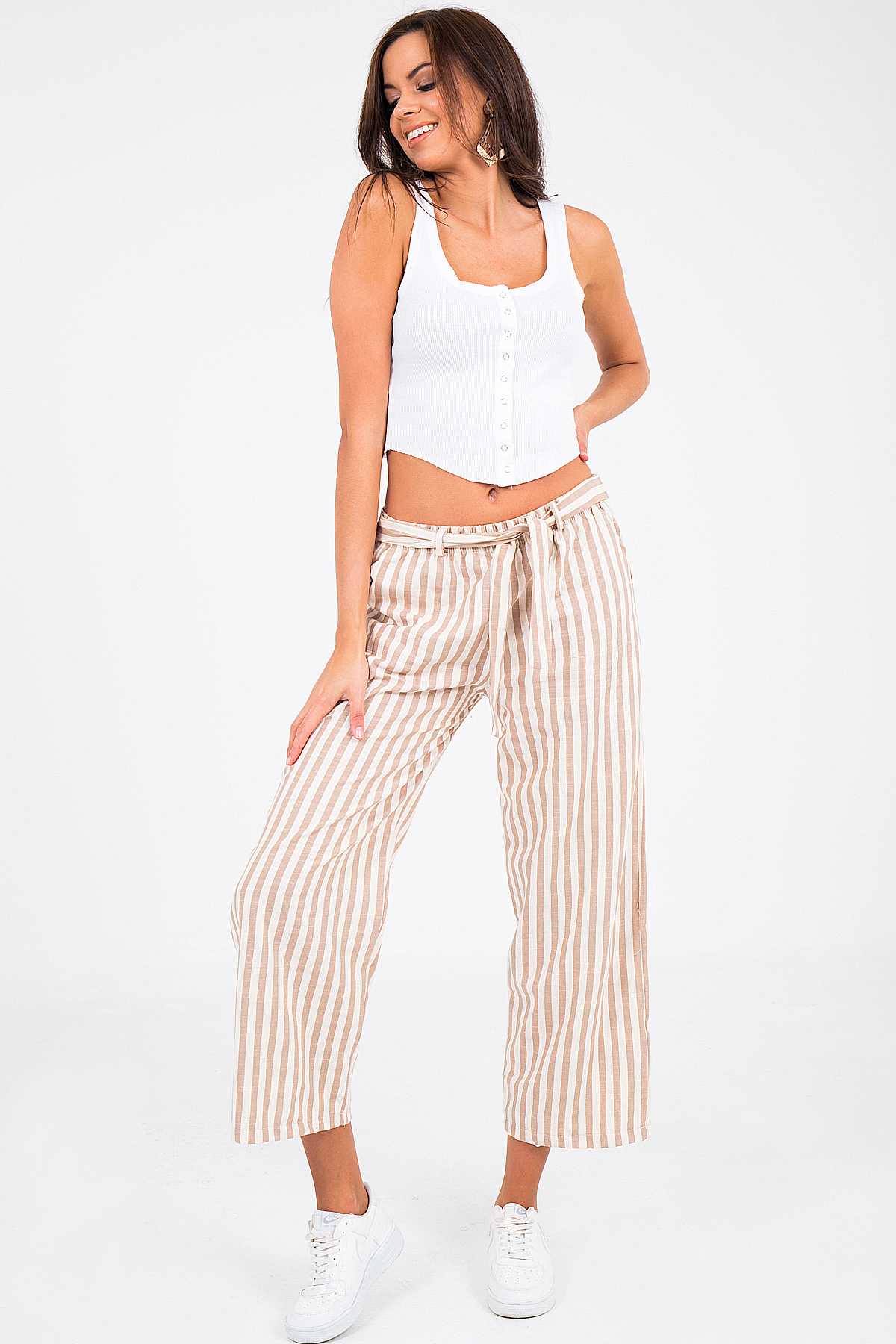 Women's Striped Mink Pants