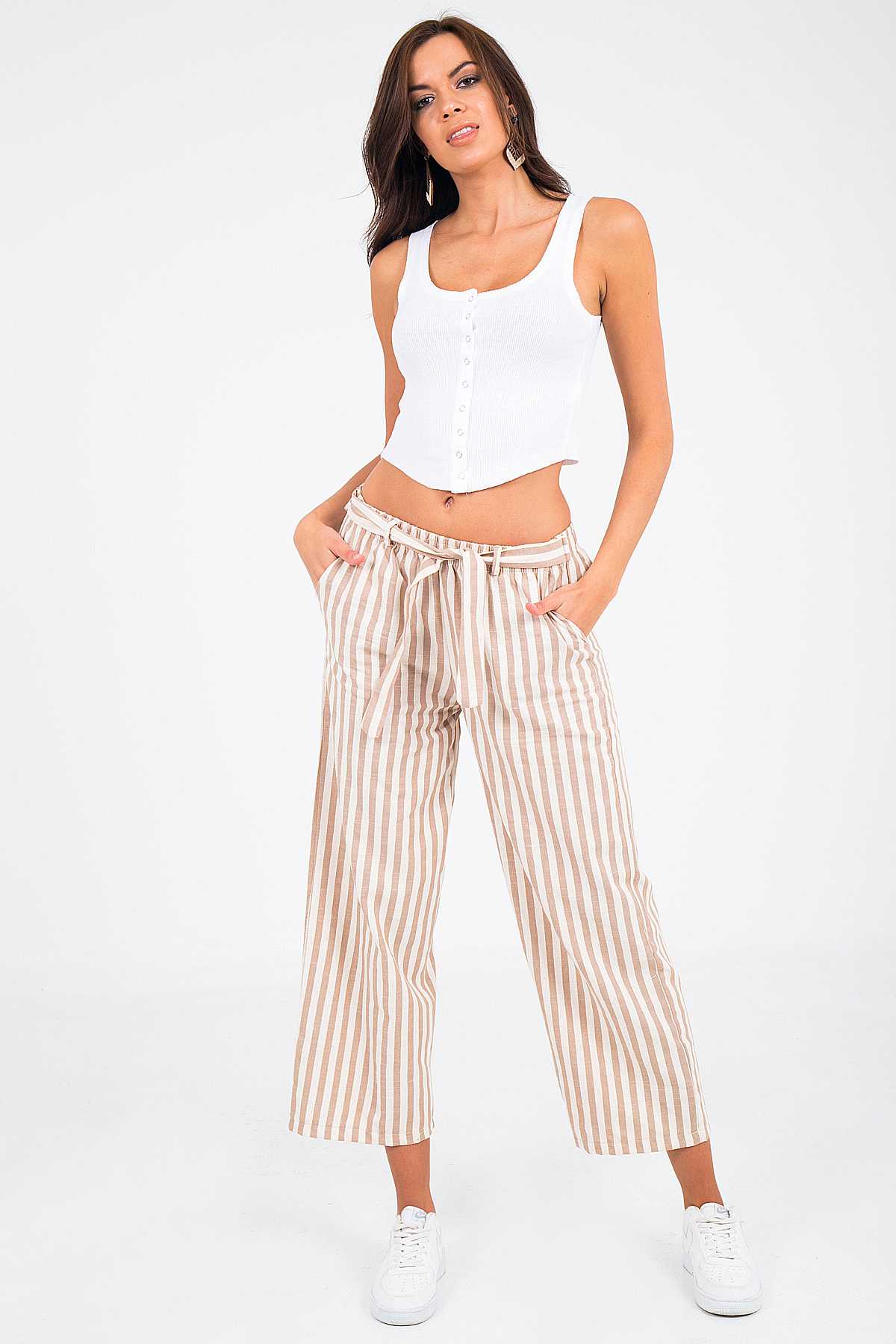 Women's Striped Mink Pants