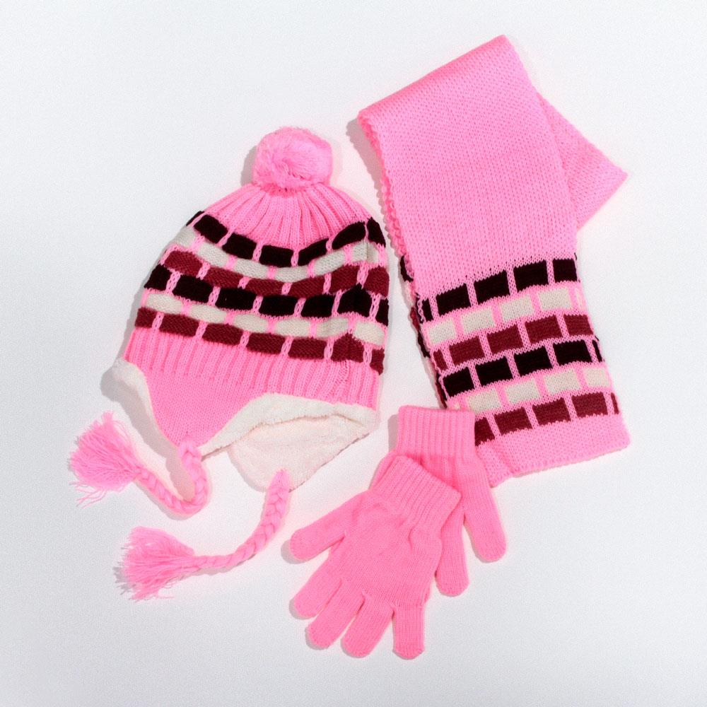 Kid's Gloves Beanie Scarf Set