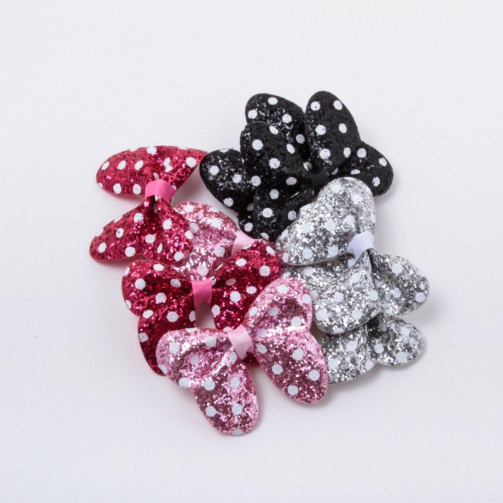 Girl's Glitter Bowtie Hair Clips