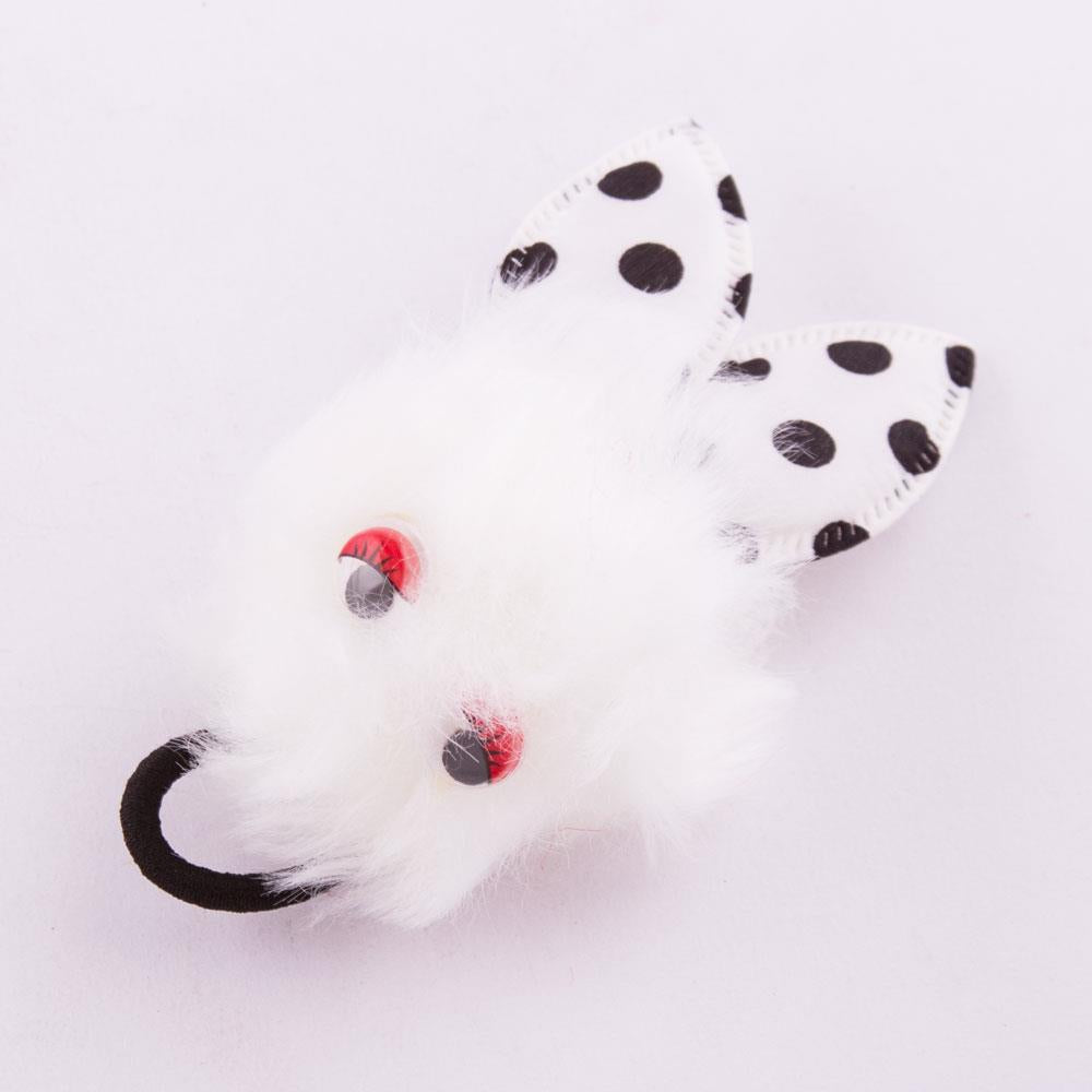 Girl's Polka-Dot Bobble Ear Figure Elastic Hair Band