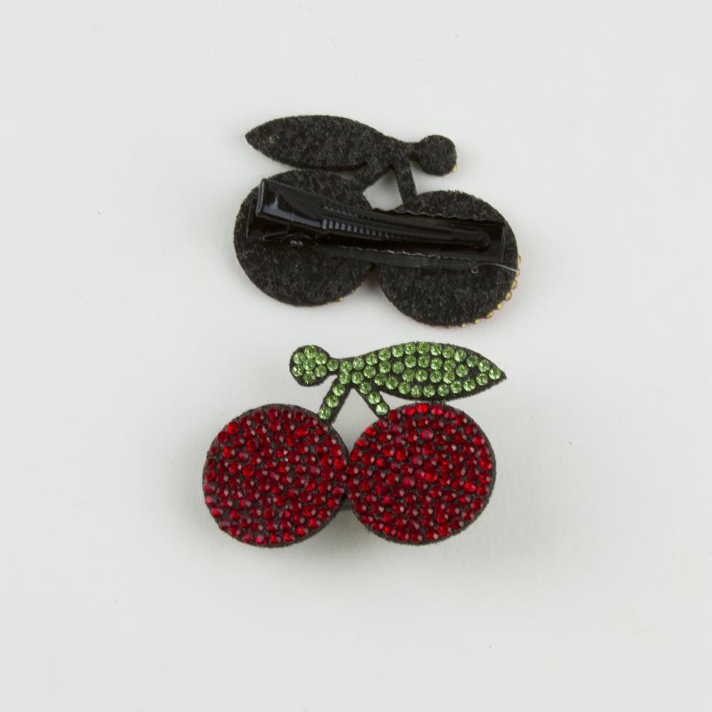 Girl's Gemmed Cherry Hair Clip