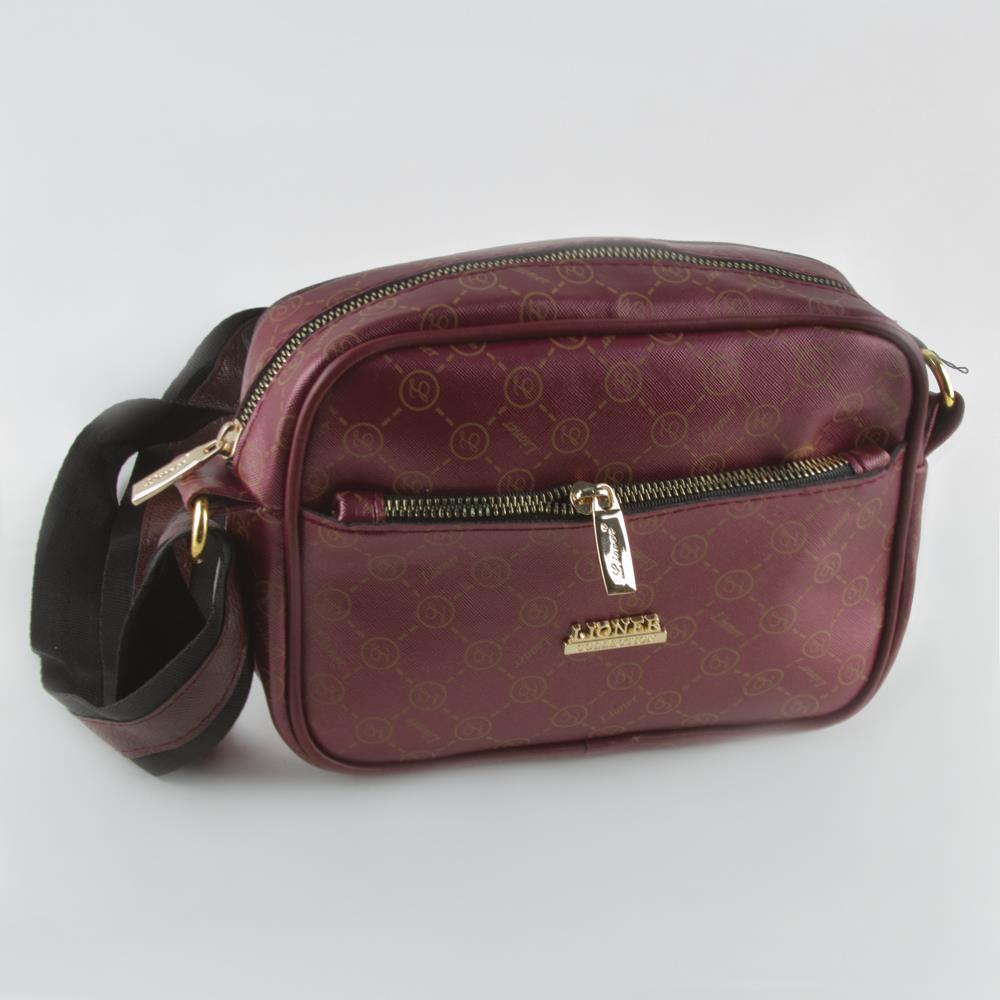 Women's Strappy Patterned Purple Bag