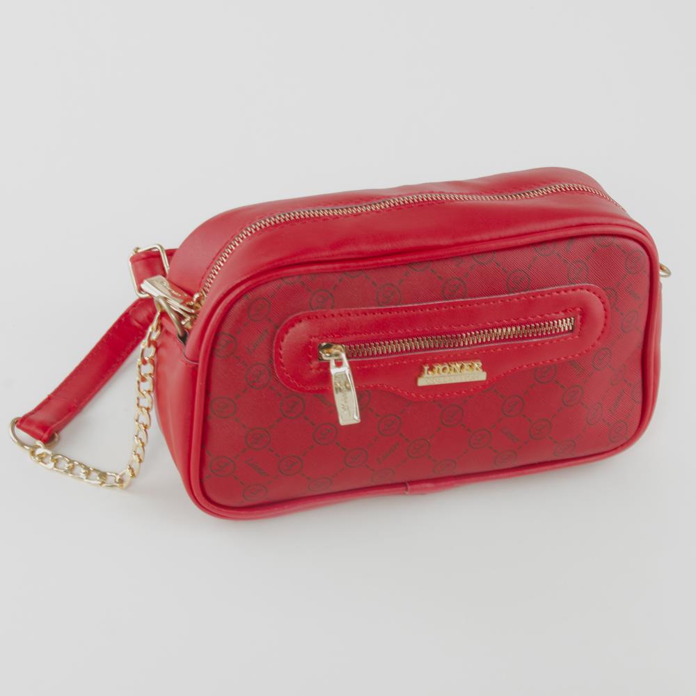 Women's Strappy Patterned Red Bag