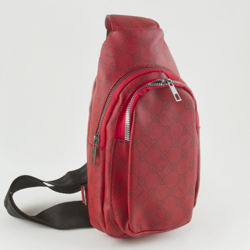 Women's Patterned Claret Red Crossbody Bag