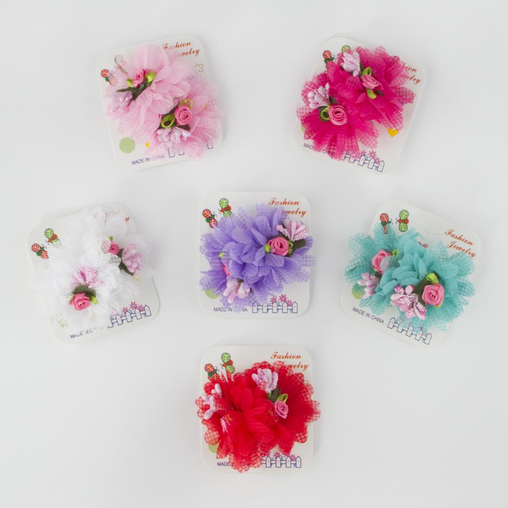 Girl's Tulle Rose Figure Elastic Hair Band