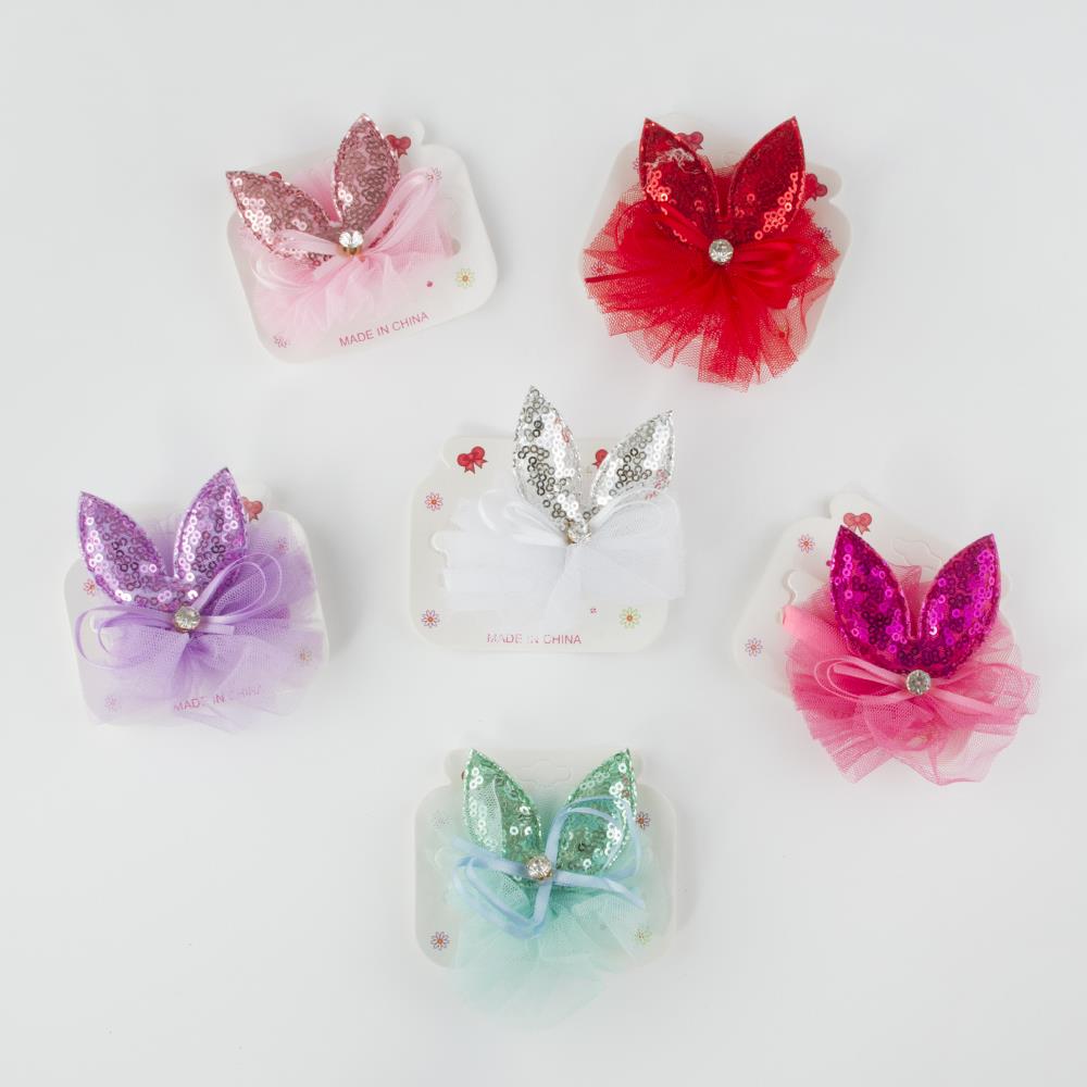 Girl's Gemmed Tulle Hair Clip