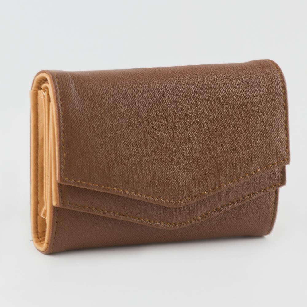 Women's Snap Button Leather Wallet