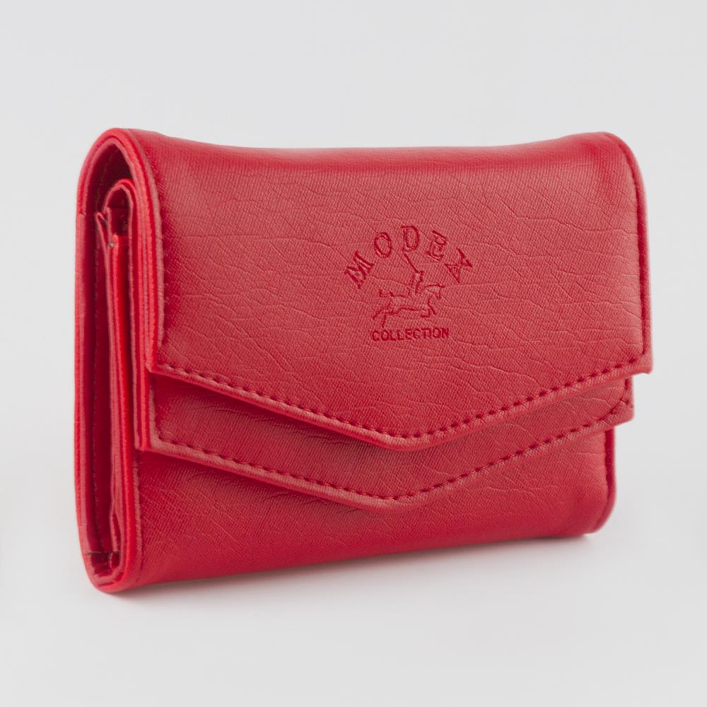 Women's Snap Button Leather Wallet