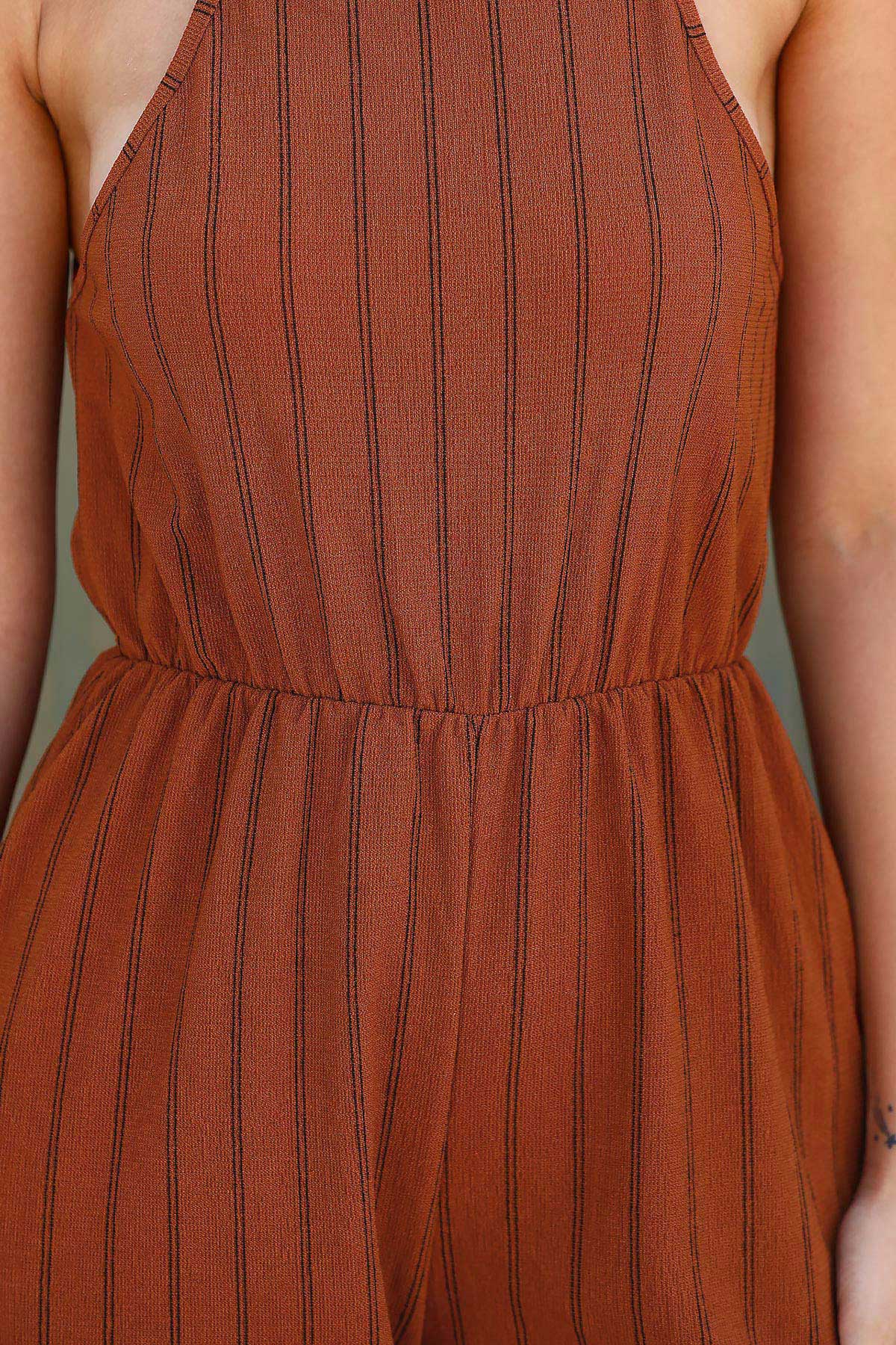 Women' Striped Ginger Overall