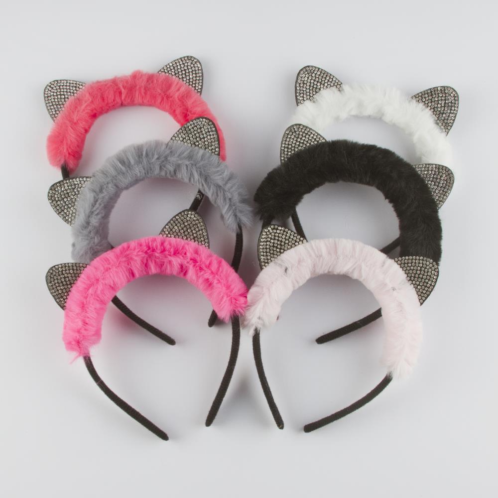 Girl's Wool Fur Detail Headband (Small)