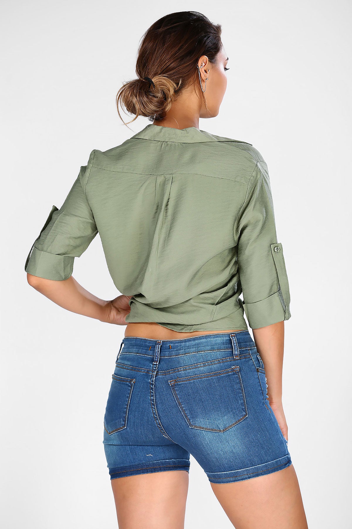 Women's Blue Denim Shorts